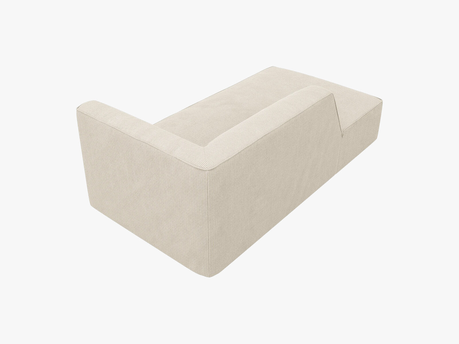 Micadoni Recamiere Ruby 1-Sitzer Links Kord Scala Helles Beige