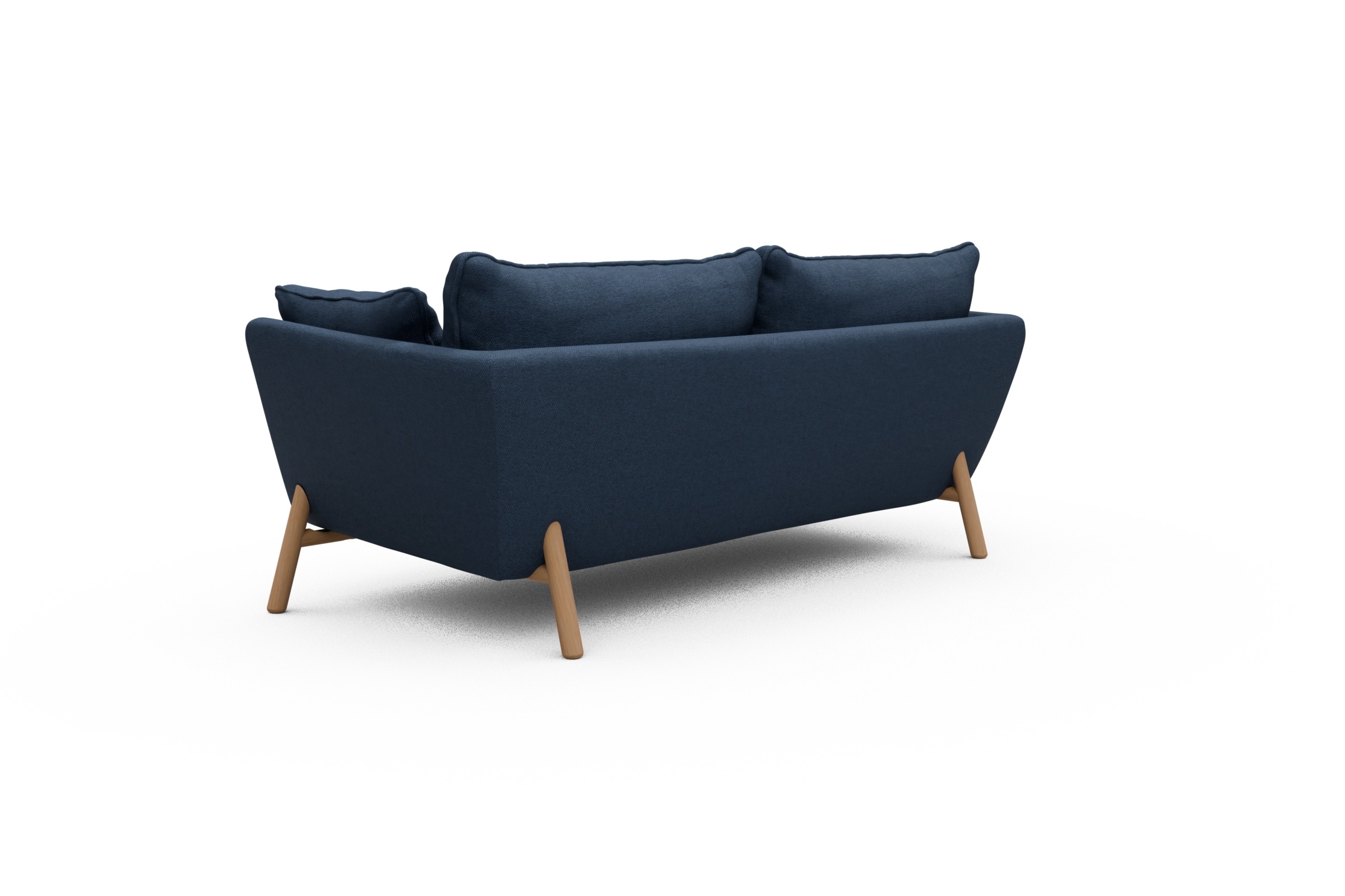 Sofa Emil PREMIUM 2-Sitzer Beinfarbe Eiche Natur Weda-Blue