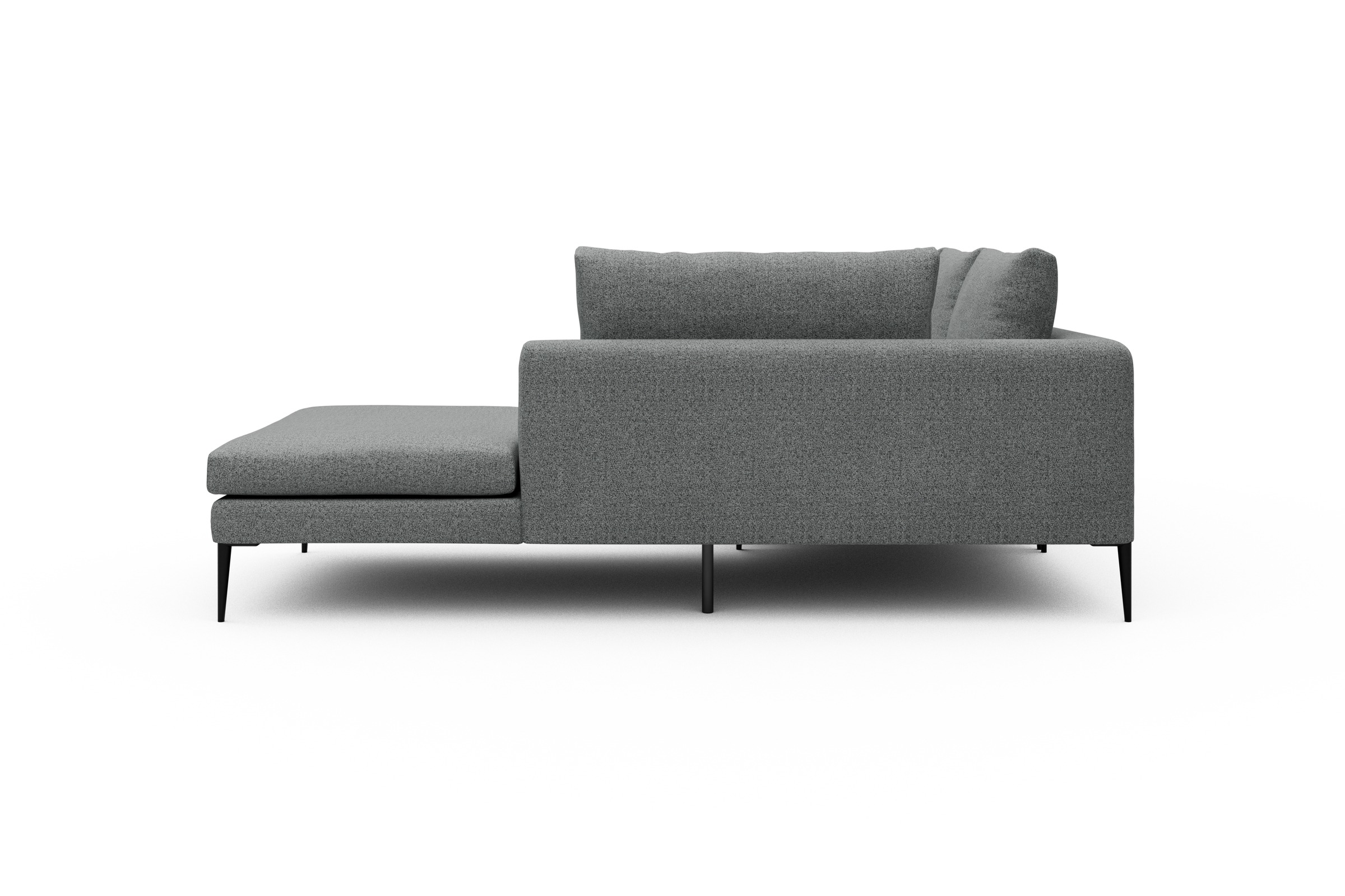 Ecksofa Paul Relax-Ecke rechts mit 2-Sitzer Aivi-Gravet-Grey