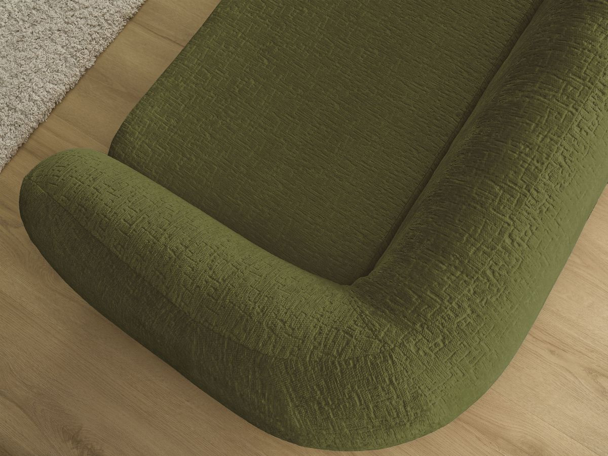 Bobochic Neyo Schlafsofa 3-Sitzer Strukturstoff Grün