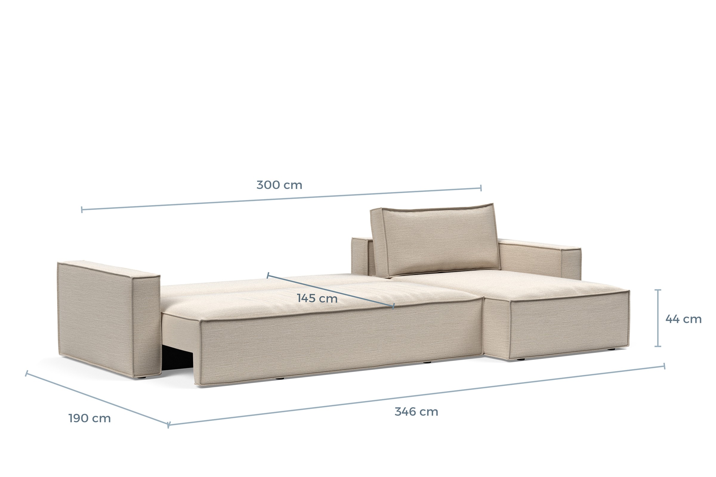 Schlafsofa Newilla mit Chaiselongue