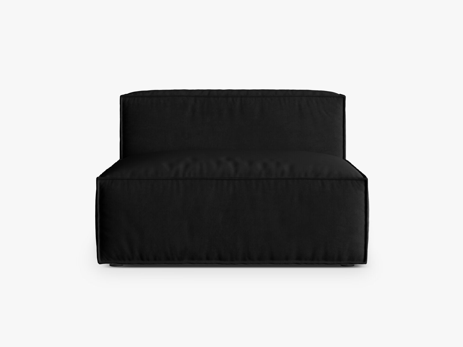 Micadoni Modul Nuria 2-Sitzer Samt Paris Schwarz