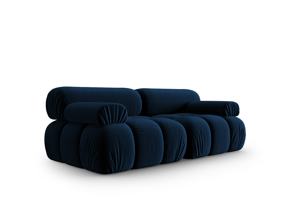 Cosmopolitan Design Sofa Cortina 2-Sitzer Samt Bluvel Königsblau