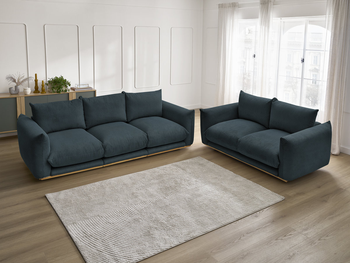 Bobochic Ernest Sofa 5-Sitzer Cordsamt Dunkelblau