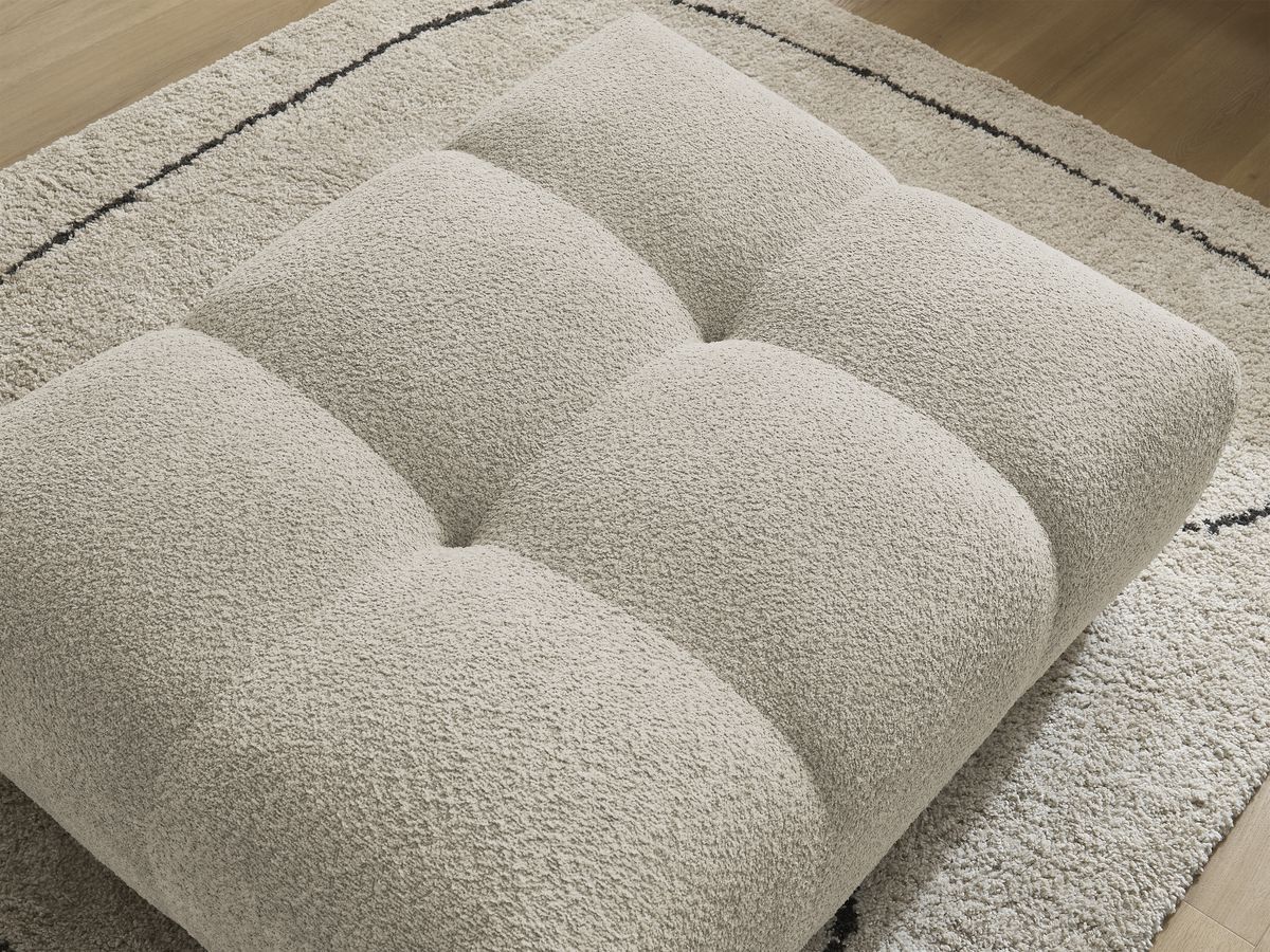 Bobochic Anakin Pouf Bouclé-Stoff Beige