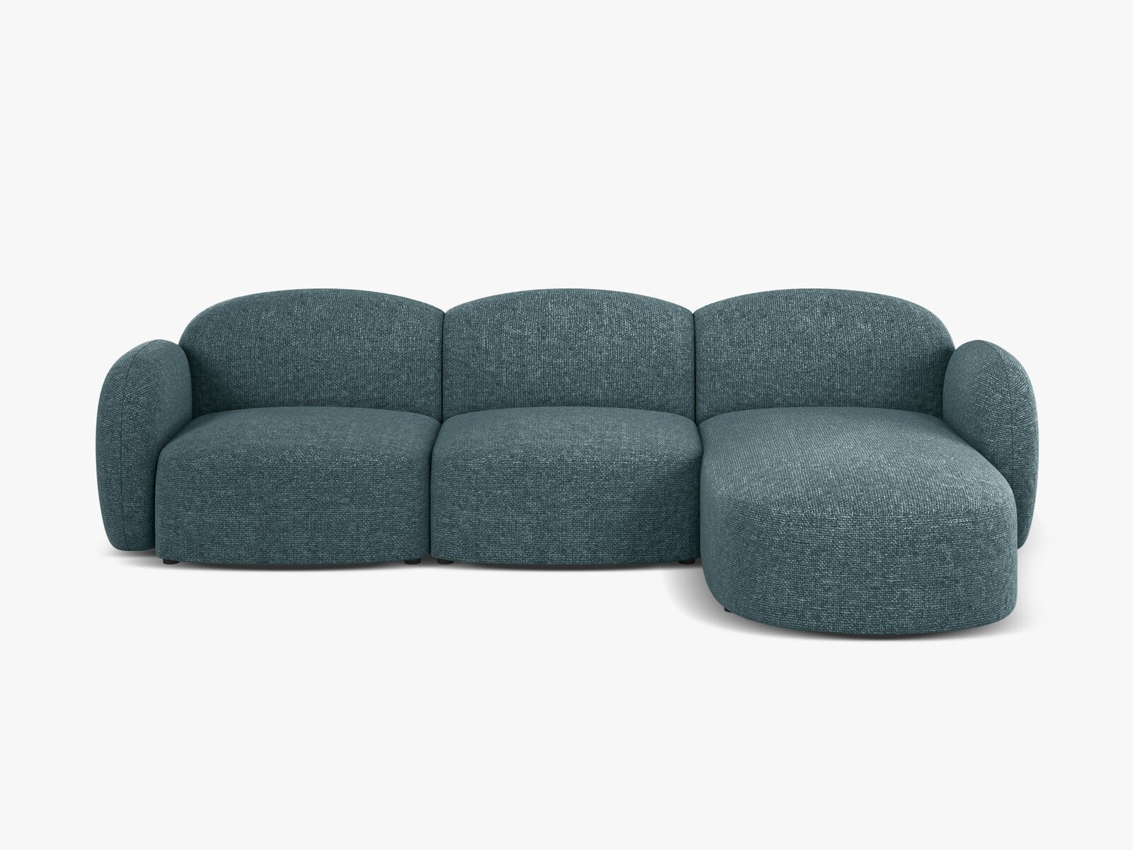 Micadoni Ecksofa Blair 4-Sitzer Rechts Chenille Eden Hellblau