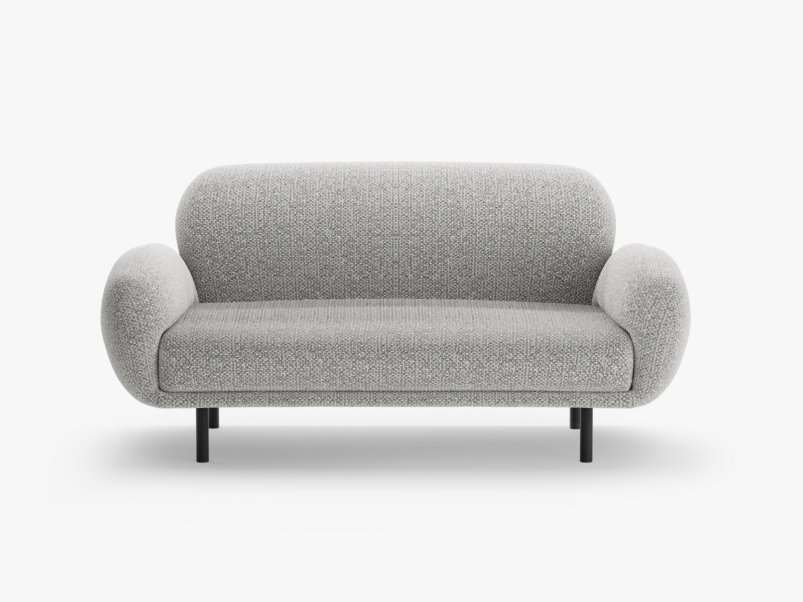 Micadoni Sofa Poppy 2-Sitzer Chenille Silencio Grau