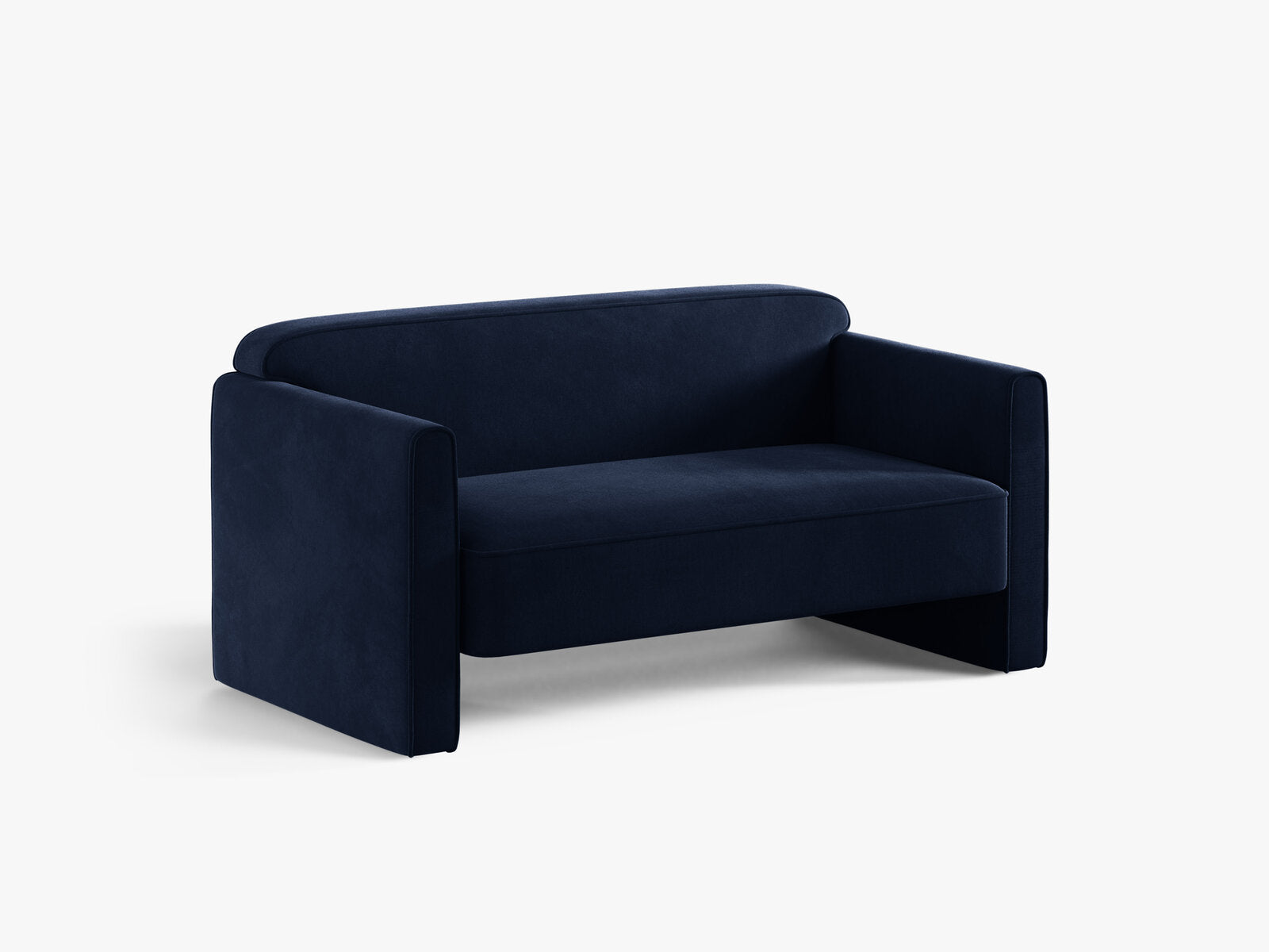Micadoni Sofa Abby 2-Sitzer Samt Salvador Königsblau