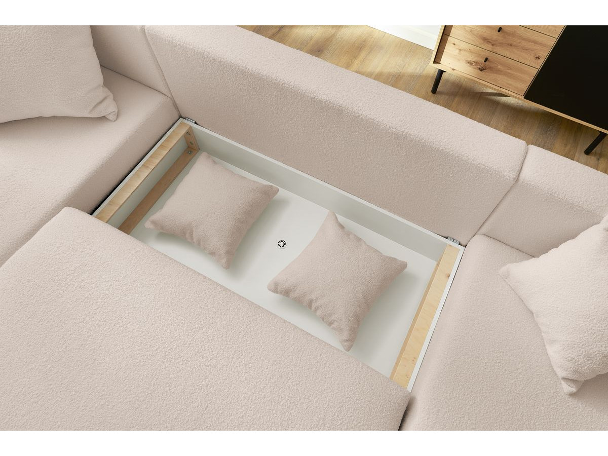 Bobochic Envy Wohnlandschaft Bouclé-Stoff Beige