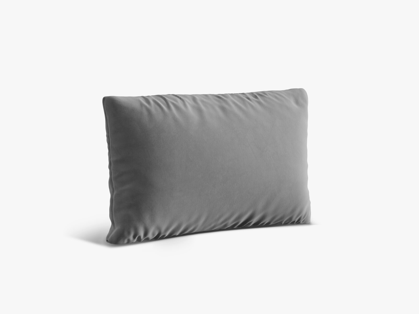 Micadoni Kissen Nuria Samt Grau 60x40x17