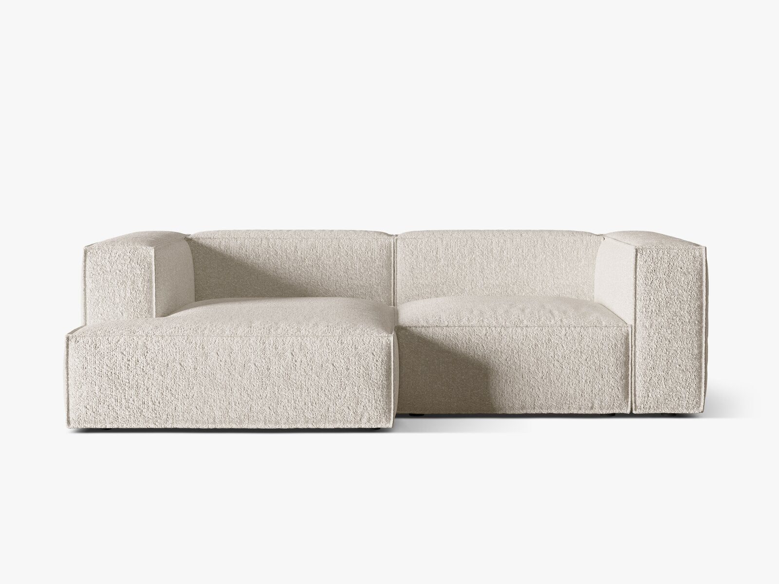Micadoni Ecksofa Nuria 3-Sitzer Links Boucle Beige