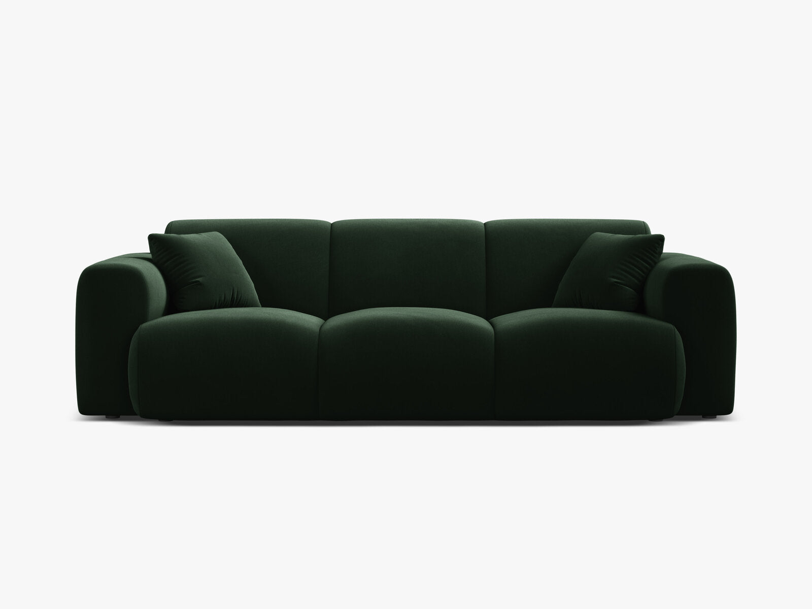 Micadoni Sofa Molino 3-Sitzer Samt Casino Flaschengrün