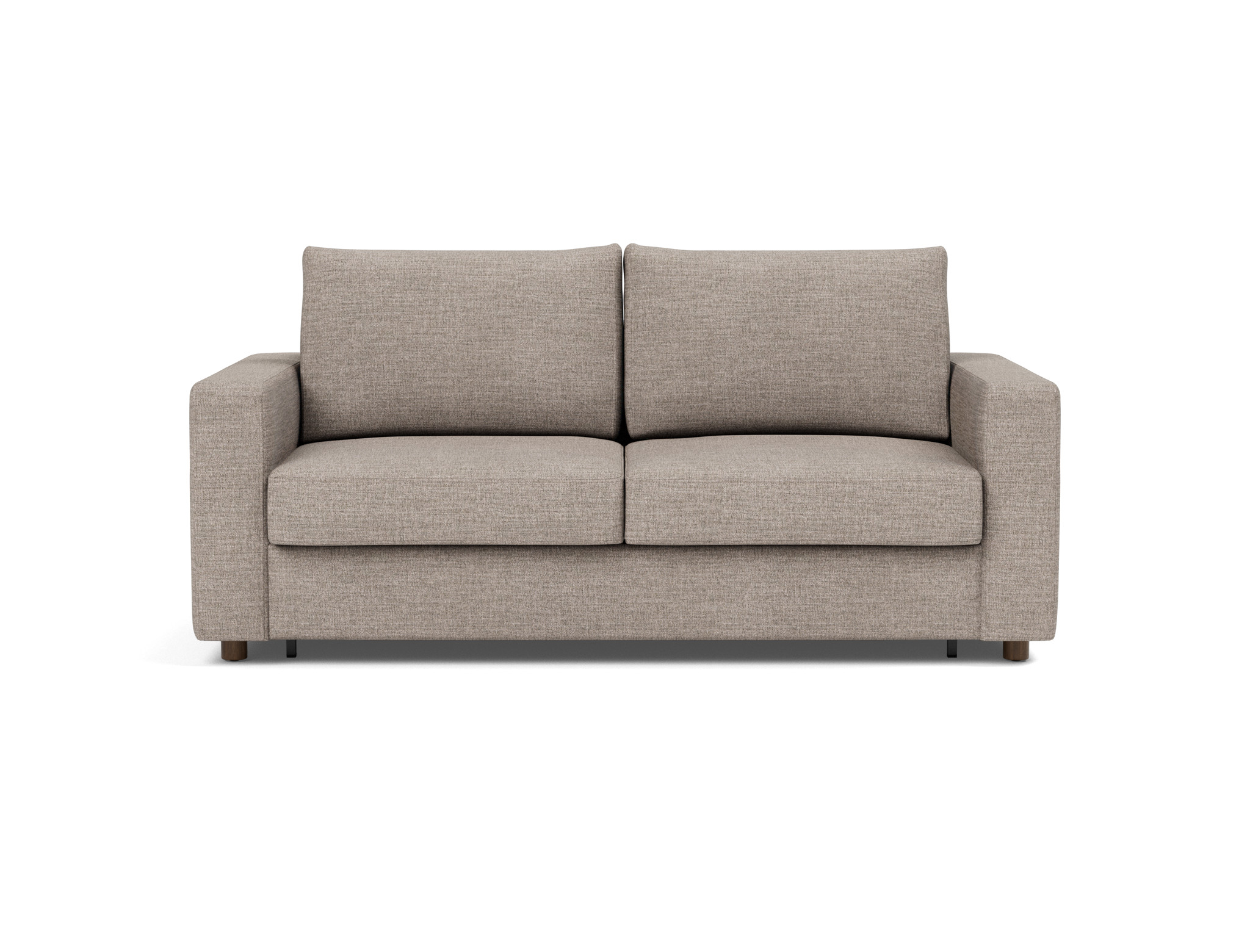 Schlafsofa Neah mit Standard-Armlehnen 160 Chenille Yuveno 472-Warm-Grey