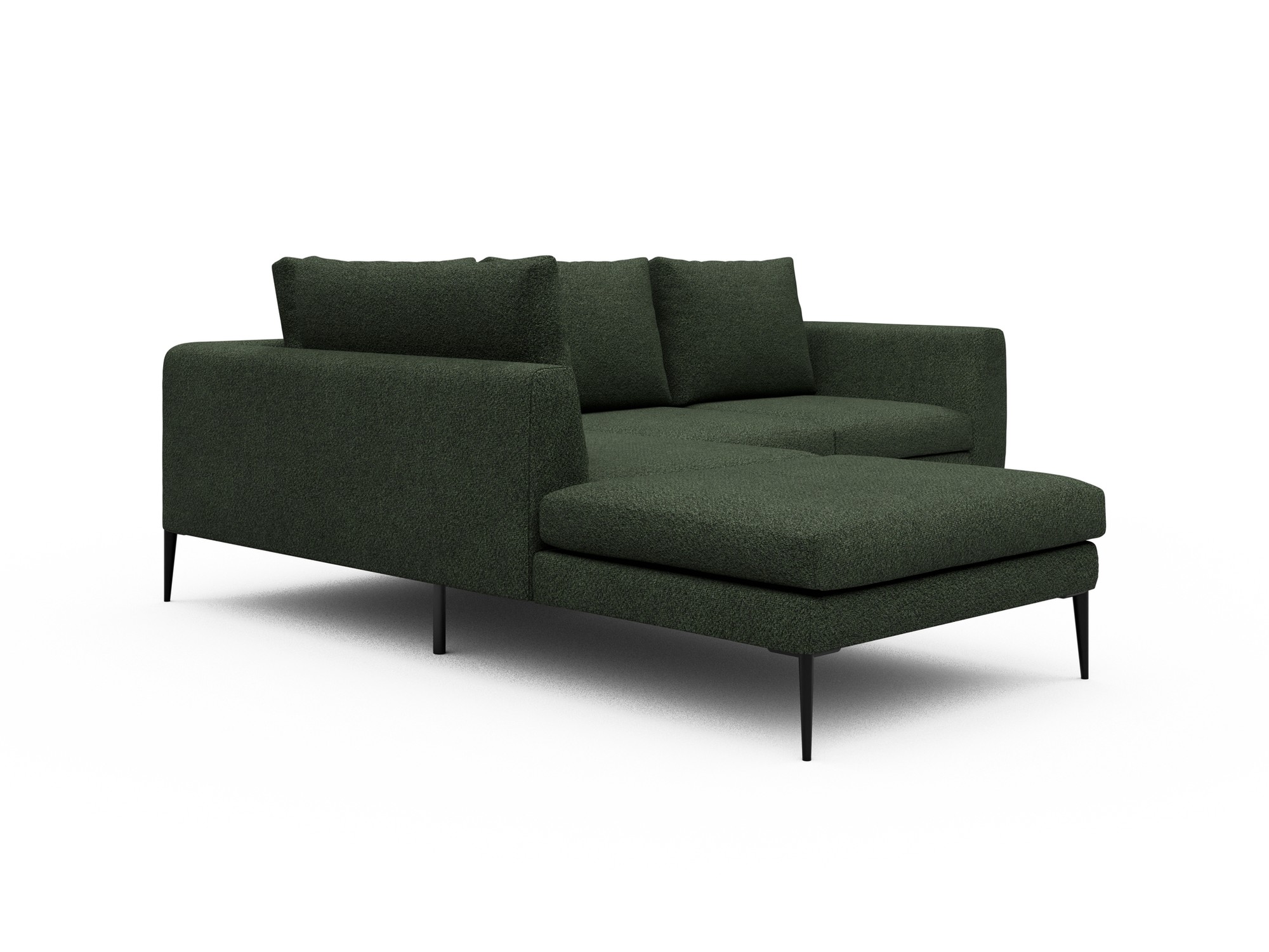Skandi Home Ecksofa Paul Relax-Ecke links mit 2-Sitzer Vanora-Deep-Green moebelfaktor
