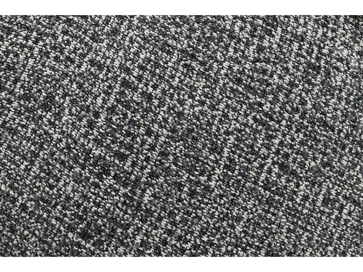 Bobochic Arsene Schlafsofa 4-Sitzer mit Bettkasten und Pouf Melange-Stoff Dunkelgrau
