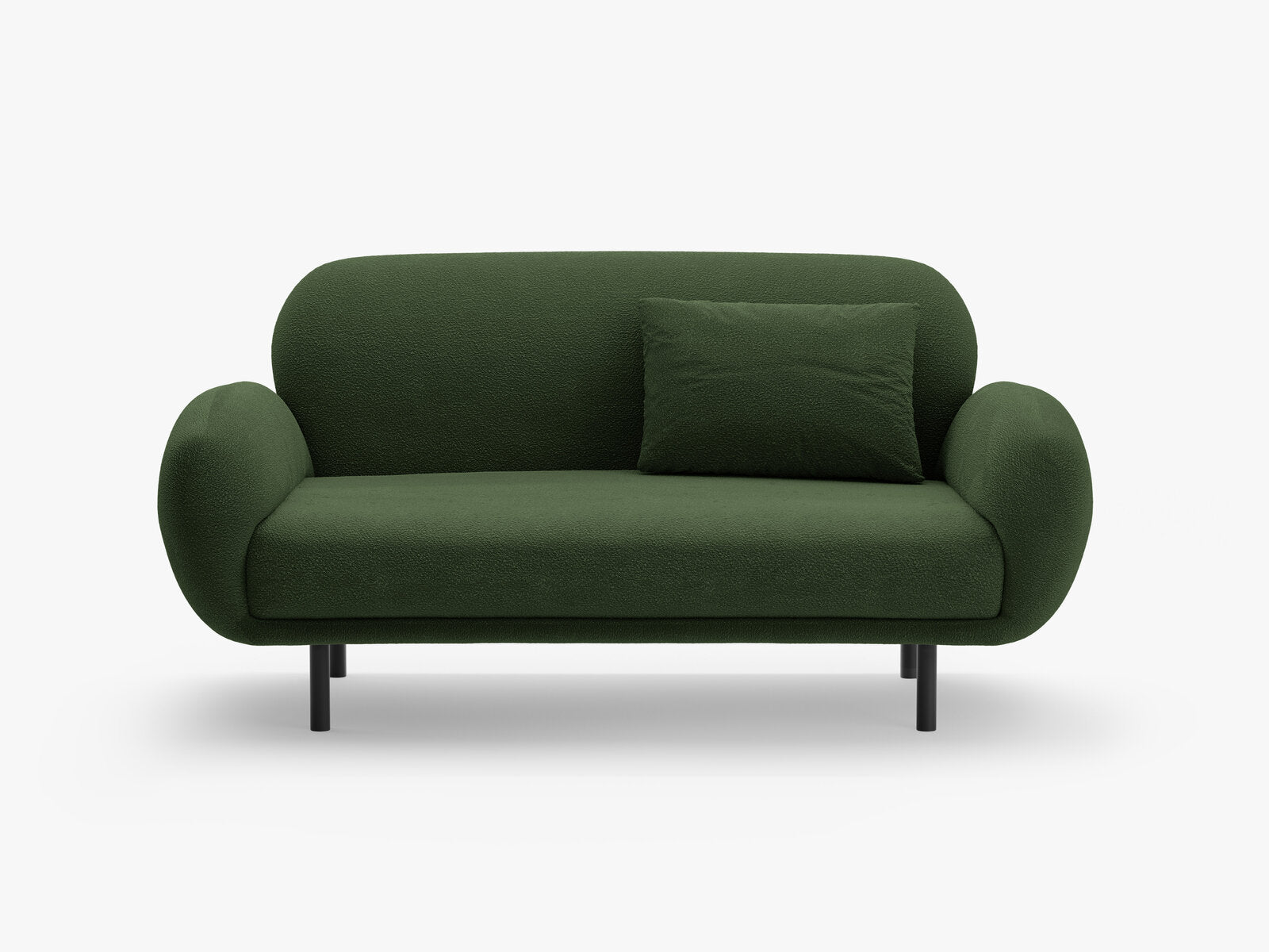 Micadoni Sofa Poppy 2-Sitzer Boucle Baloo Grün