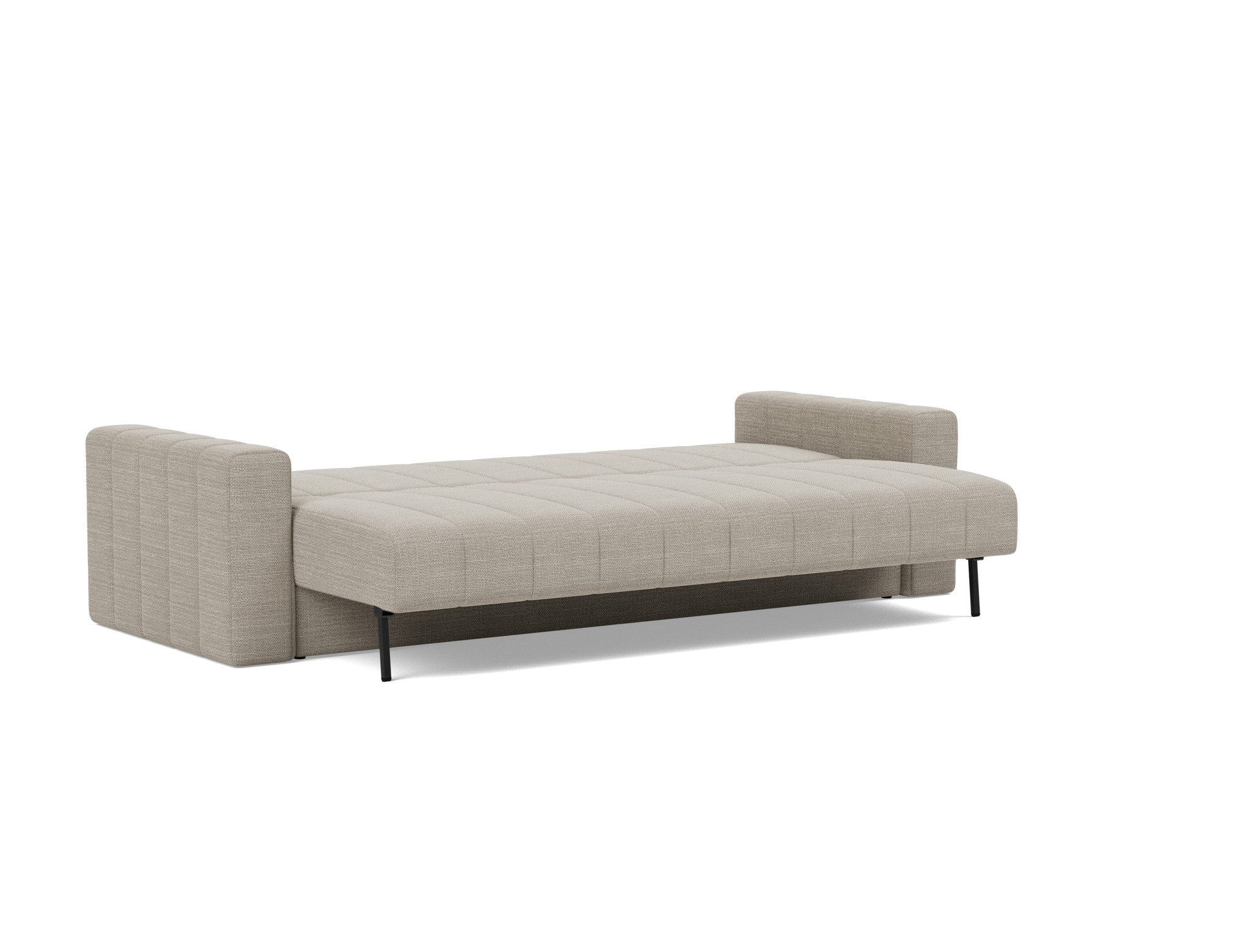 Schlafsofa Akello mit Armlehnen Strukturierter Stoff Kenya 579-Gravel