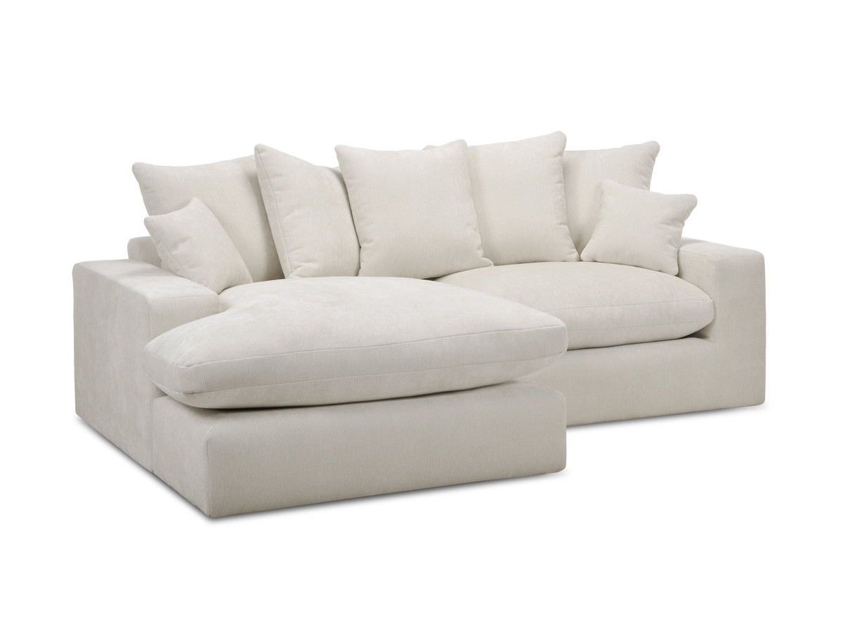 Bobochic Nevada Ecksofa Stoff Weiß
