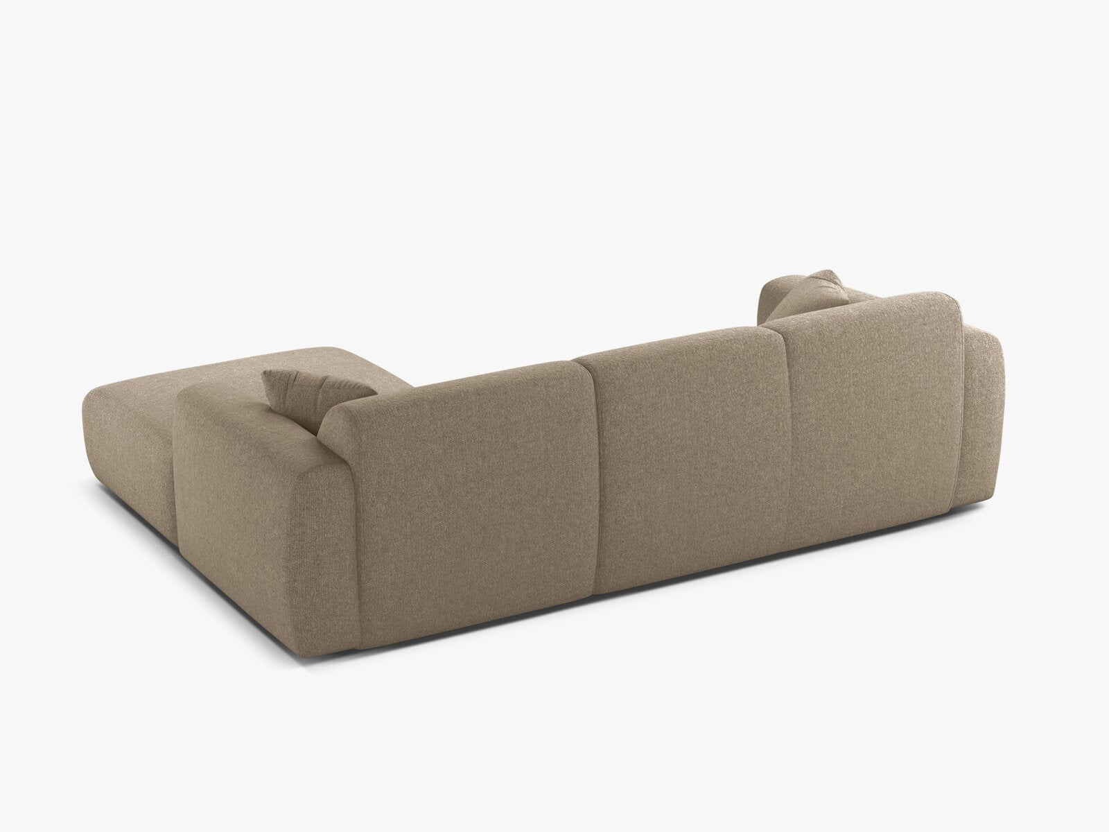 Micadoni Ecksofa Molino 4-Sitzer Rechts Chenille Eden Dunkelbeige