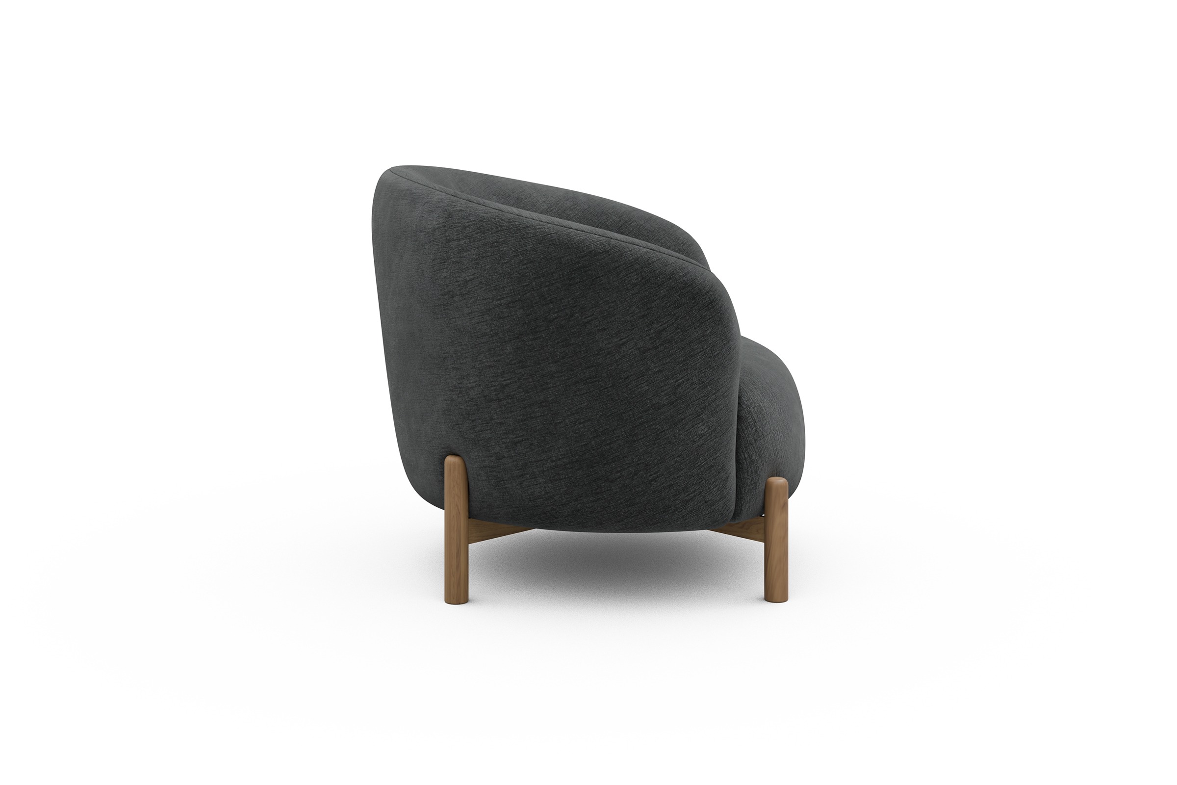Sessel Ronda Holzbeine Eiche Natur Smooth-Deep-Warm-Grey