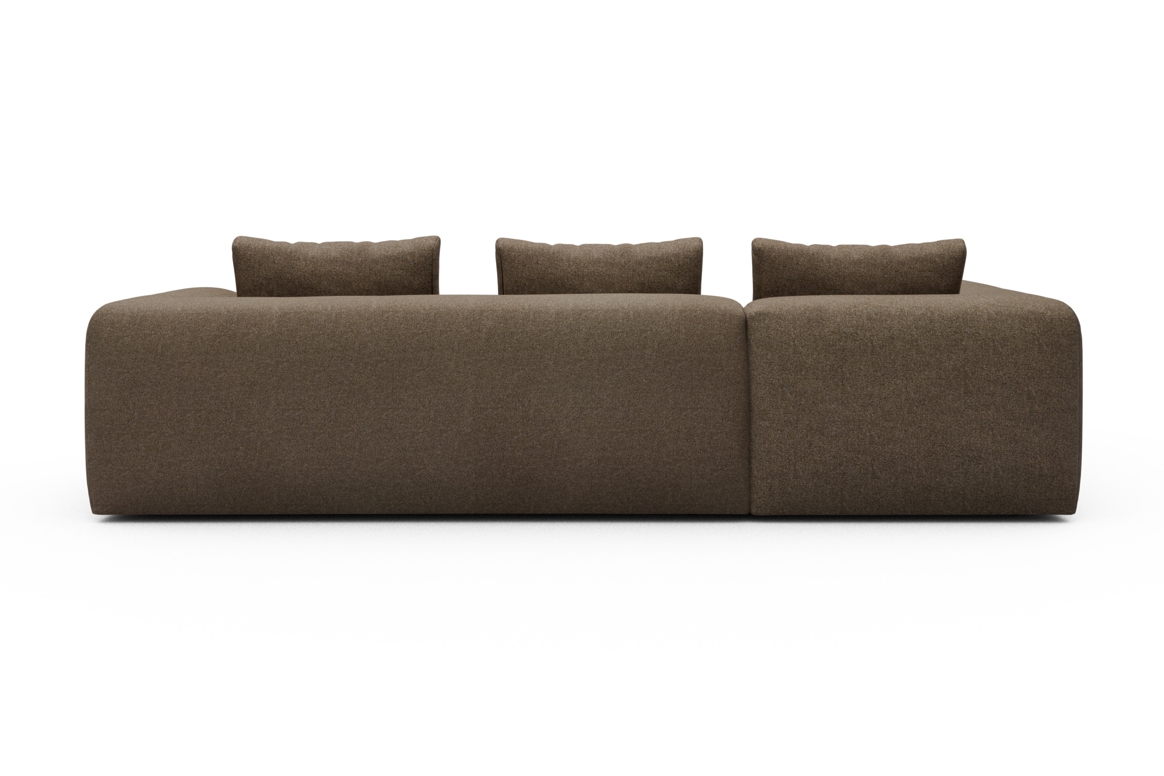 Ecksofa Fred 2x 2,5-Sitzer links offen Aivi-Khaki-Brown
