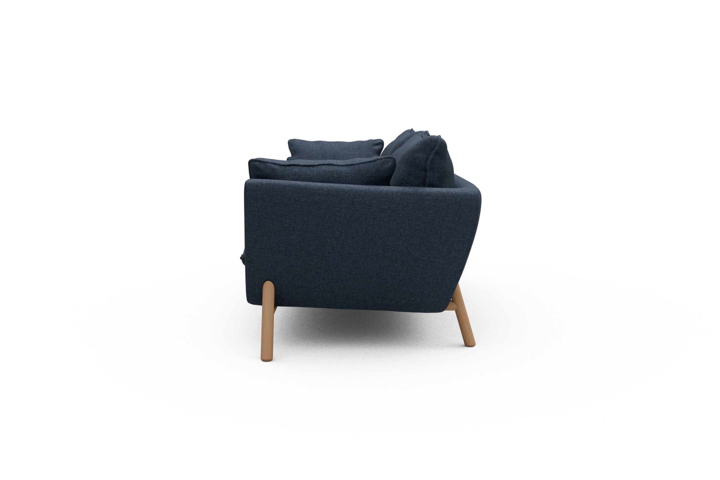 Sofa Emil PREMIUM 2-Sitzer Beinfarbe Eiche Natur Sama-Deep-Blue