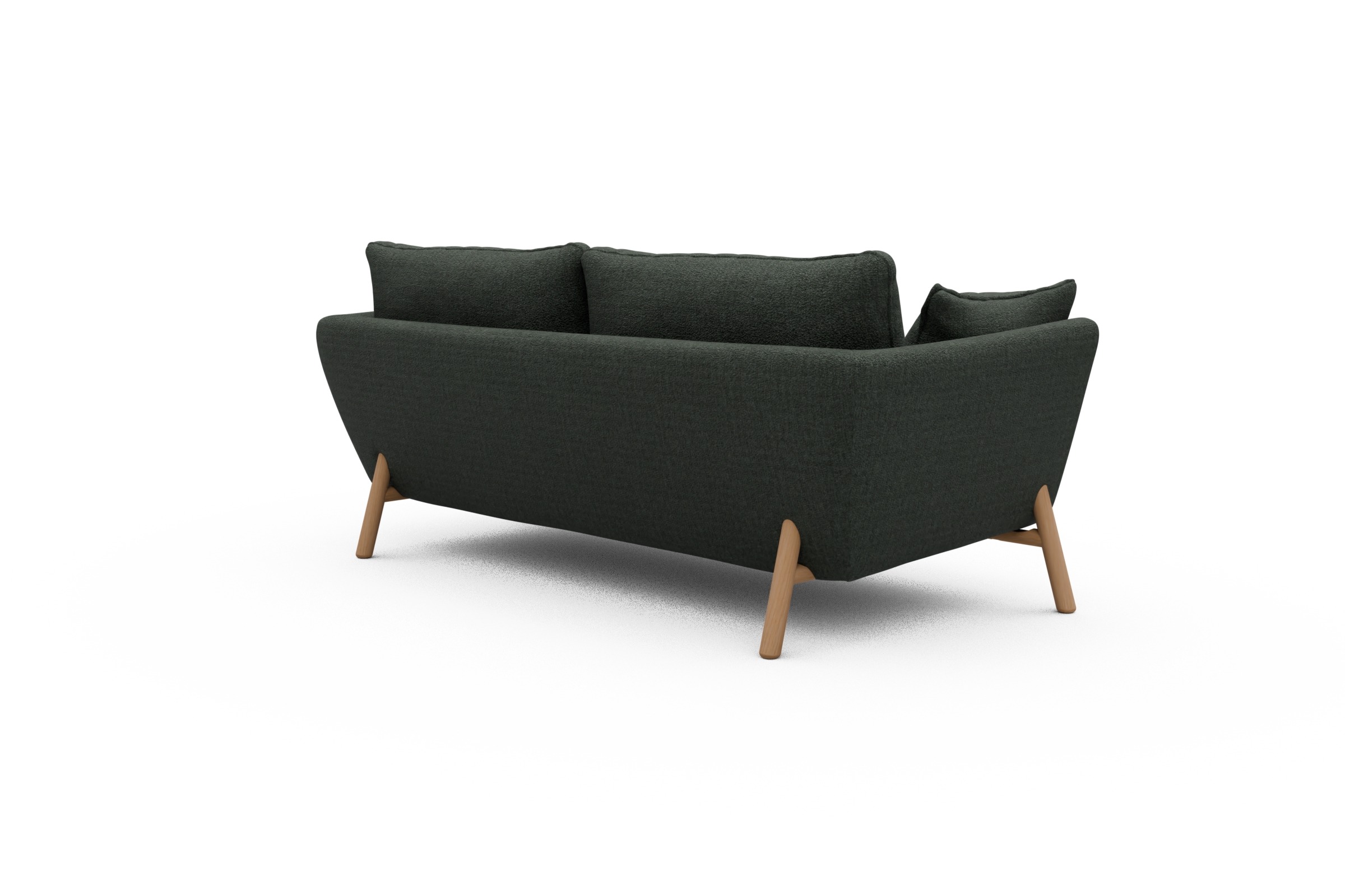 Sofa Emil 2-Sitzer Beinfarbe Eiche Natur Aivi-Pine-Green