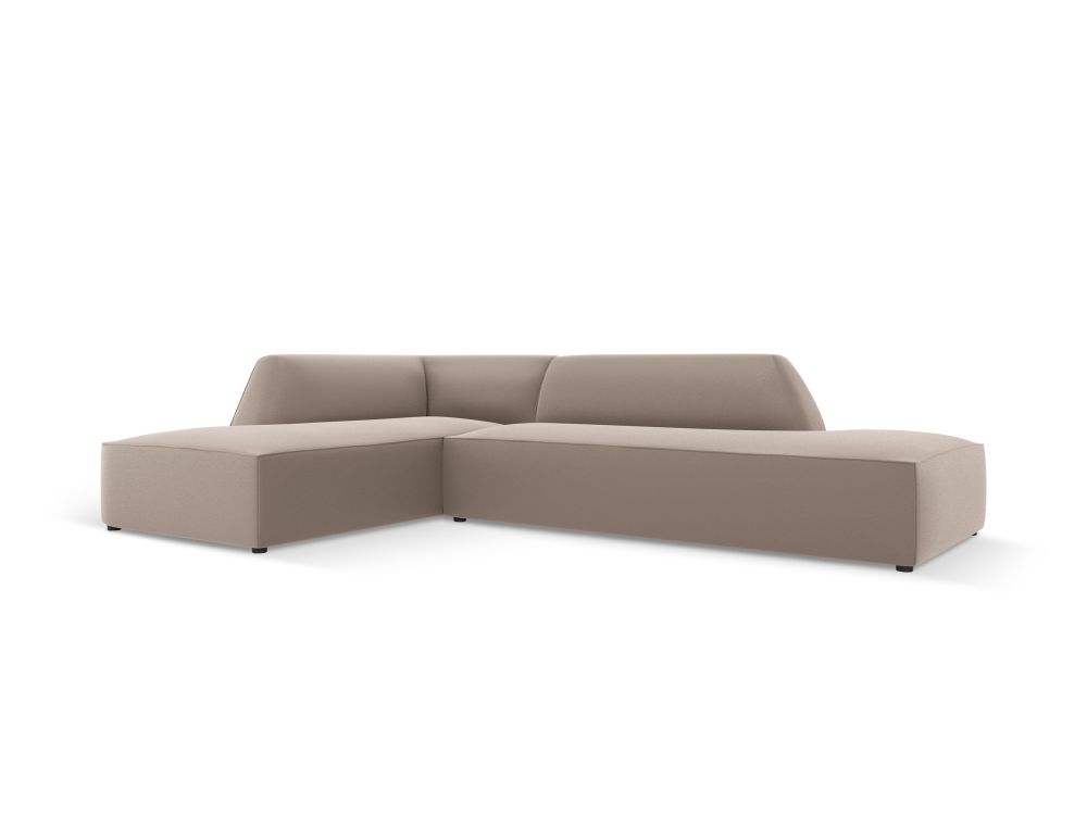 Cosmopolitan Design Ecksofa Siena 4-Sitzer offen Kunstleder Pacifico Hellbraun Links