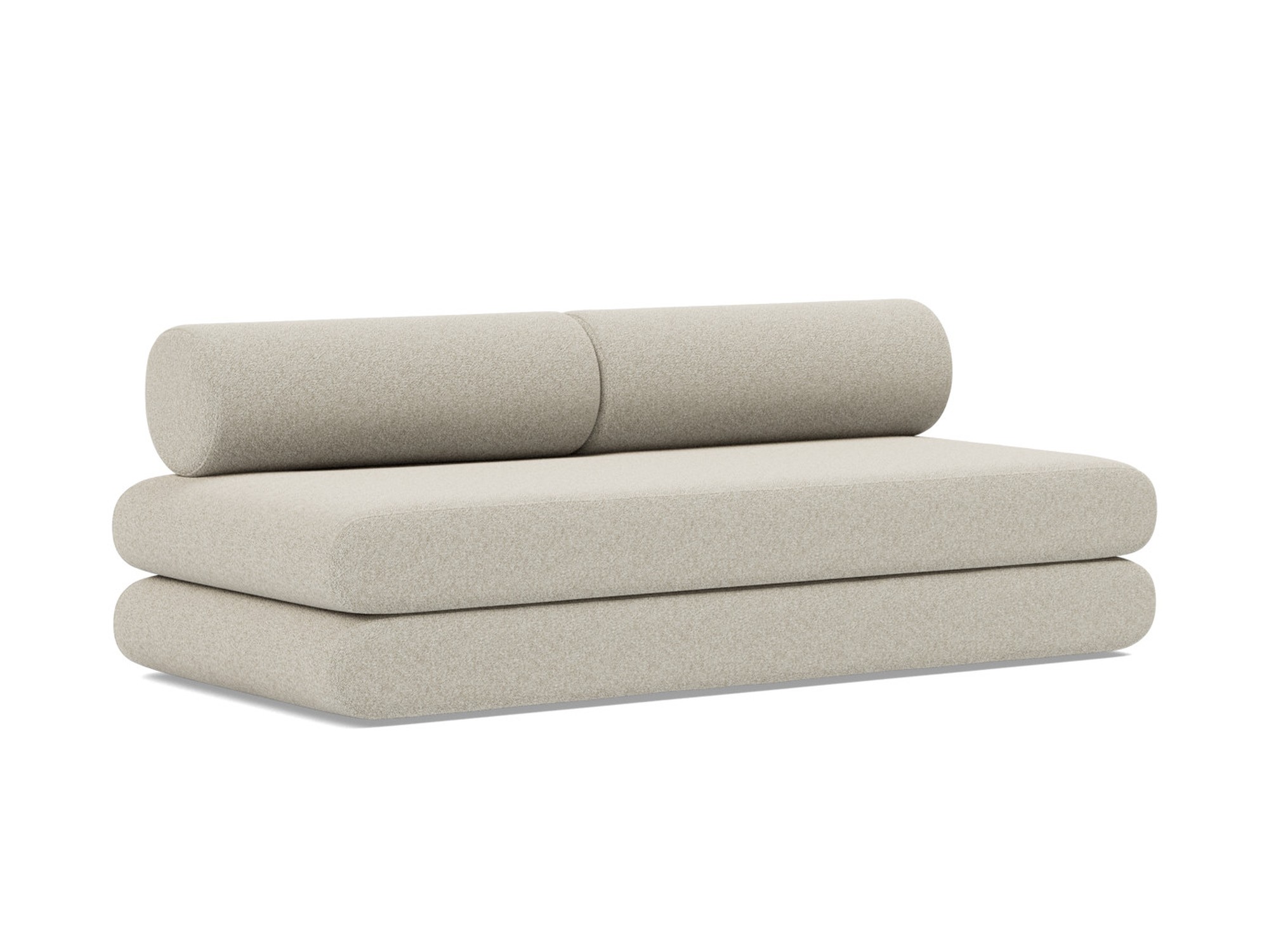 Tagesbett Circlus mit Rückenrollen Boucle Skandi 539-Beige