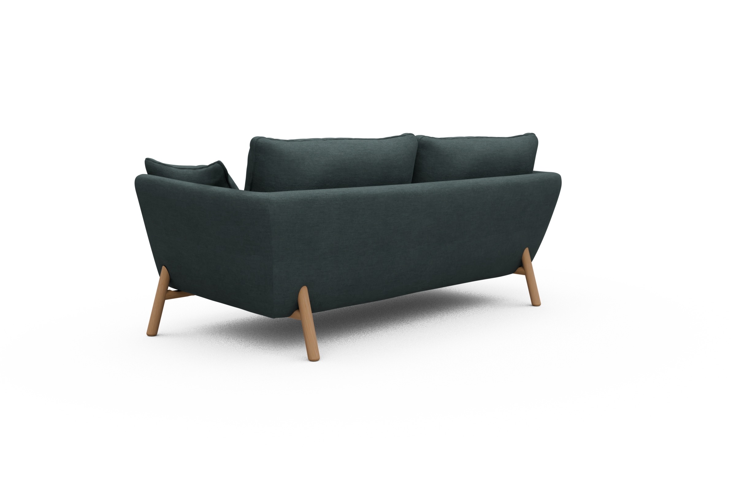 Sofa Emil 2-Sitzer Beinfarbe Eiche Natur Vivus-Blue