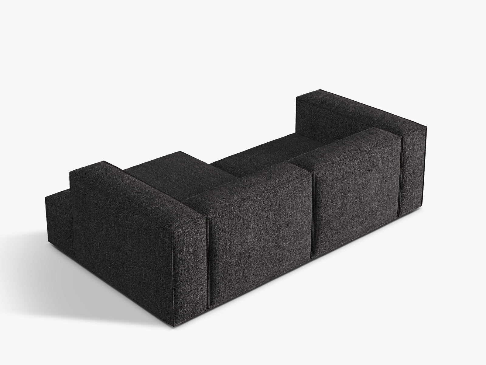 Micadoni Ecksofa Nuria 3-Sitzer Rechts Boucle Anthrazit