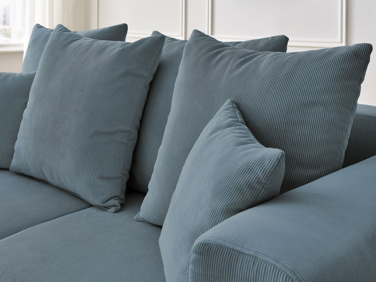 Bobochic Sidonie Sofa 5-Sitzer Cordsamt Dunkelblau