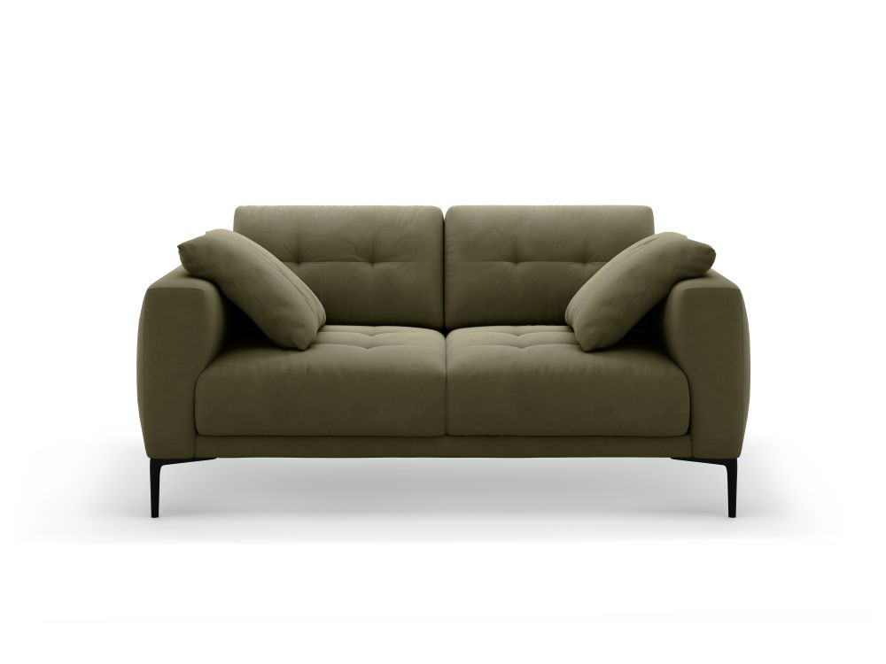 Cosmopolitan Design Sofa Lazio 2-Sitzer Samt Salvador Grün