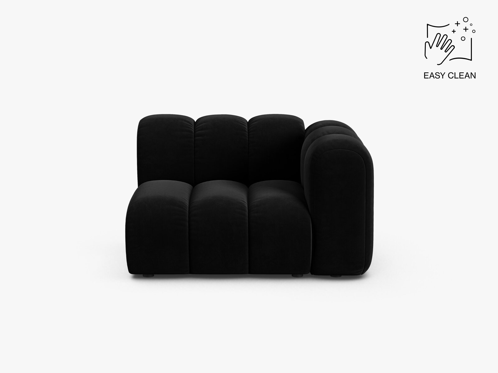 Micadoni Modul Lupine 1-Sitzer Samt Venus Schwarz Rechts