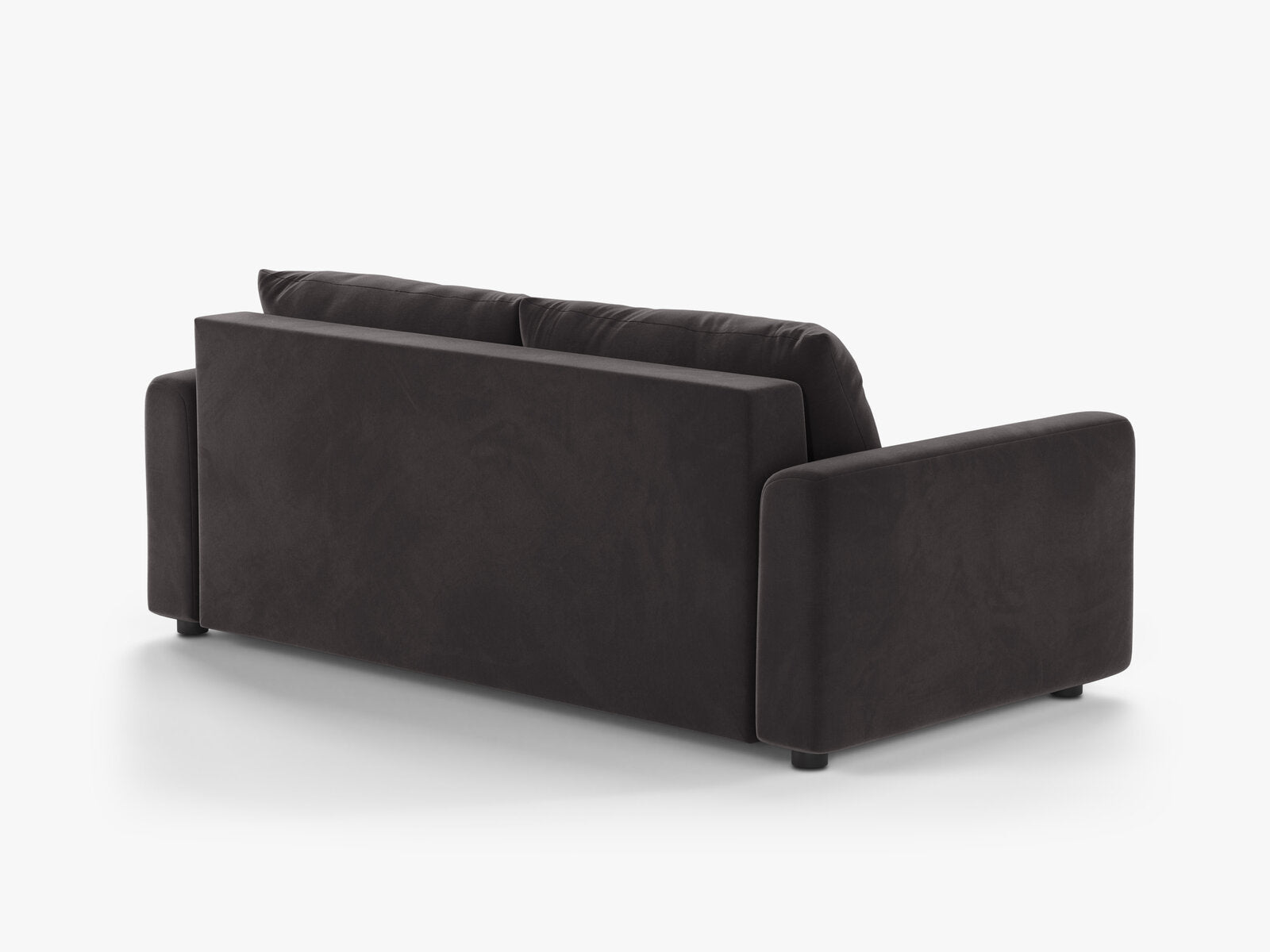 Micadoni Sofa mit Schlaffunktion David 3-Sitzer Samt Salvador Dunkelgrau