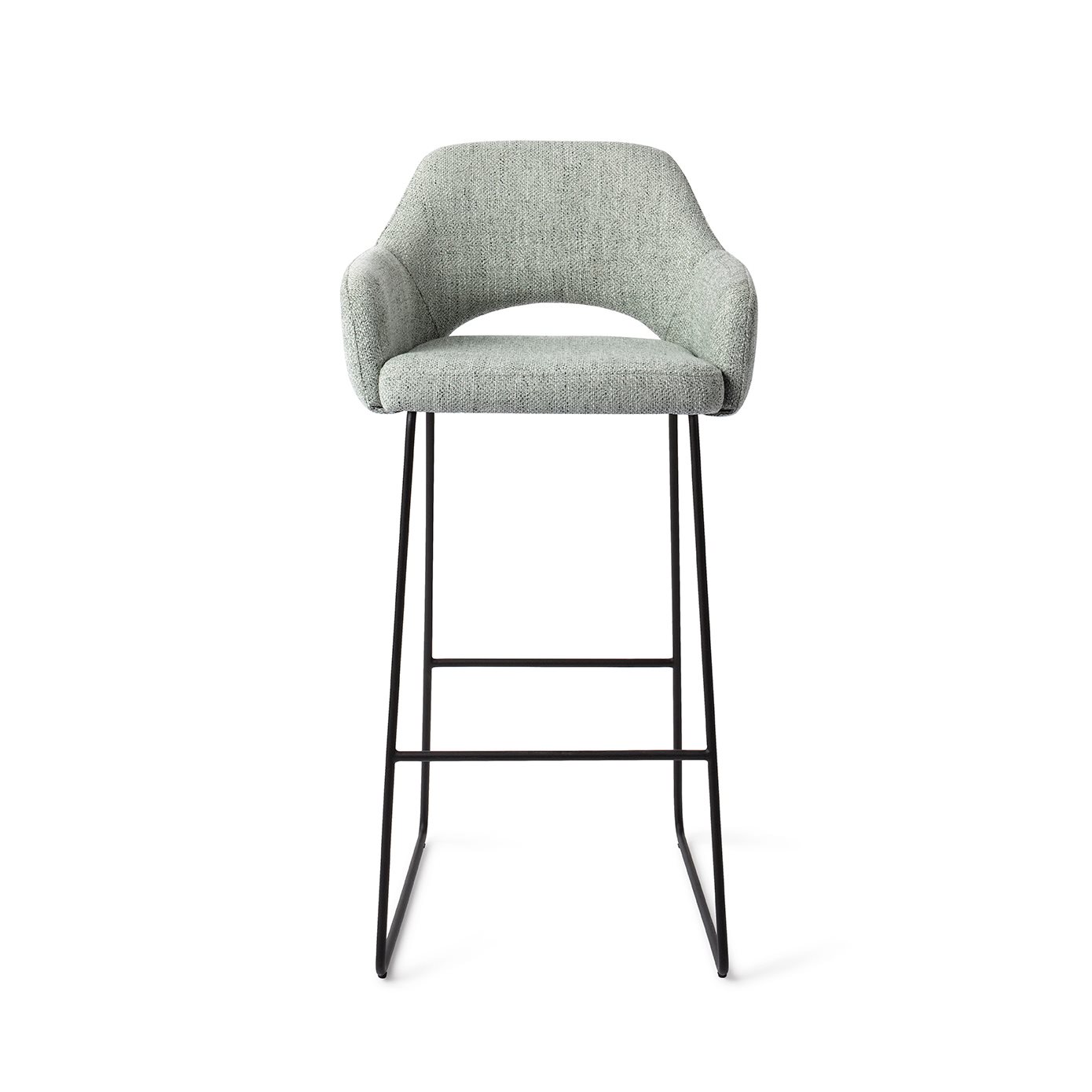 Jesper Home Barhocker Yanai Soft-Sage Slide Schwarz Tresenhöhe (65cm) moebelfaktor