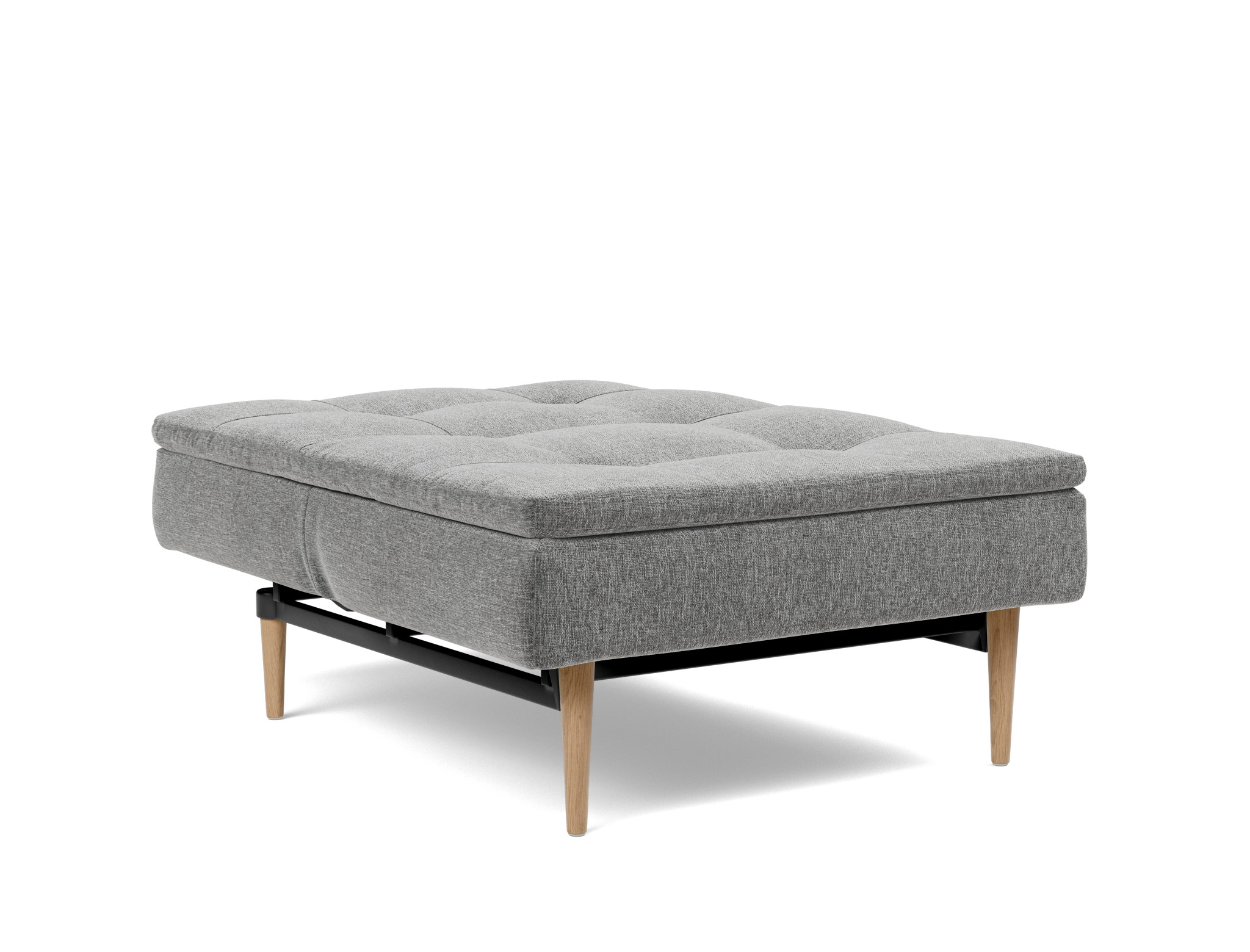 Sessel Dublexo Strukturierter Stoff Twist 563-Charcoal Beine Styletto Eiche hell