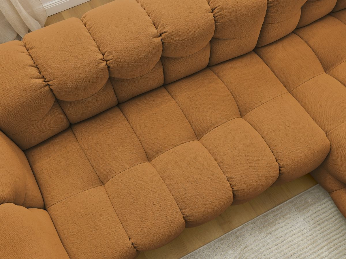 Bobochic Cloud Ecksofa 288 × 184 cm Stoff Gelb Ecke rechts