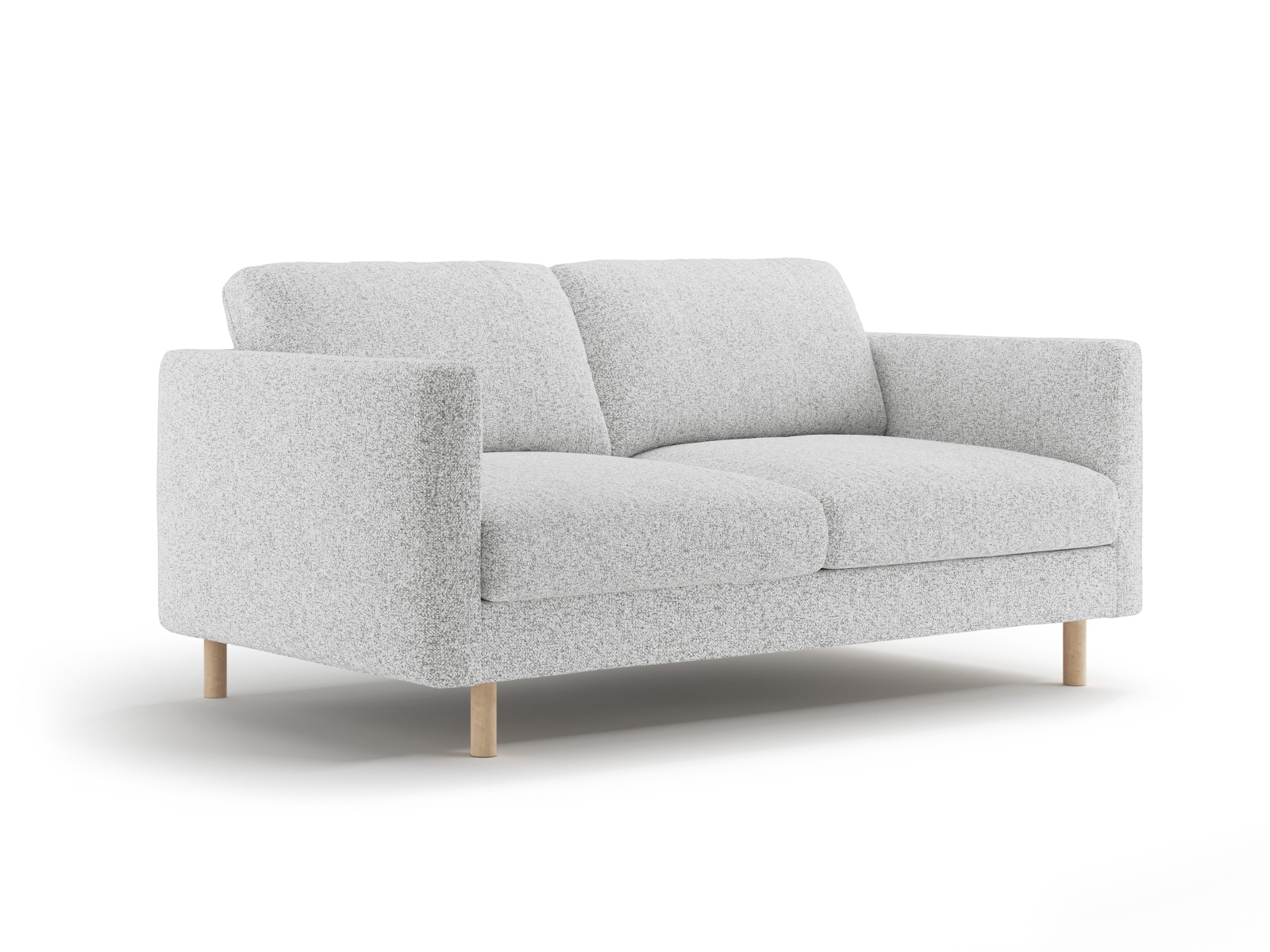 Micadoni Sofa Eden 2-Sitzer Strukturierter Stoff Hellgrau Melange