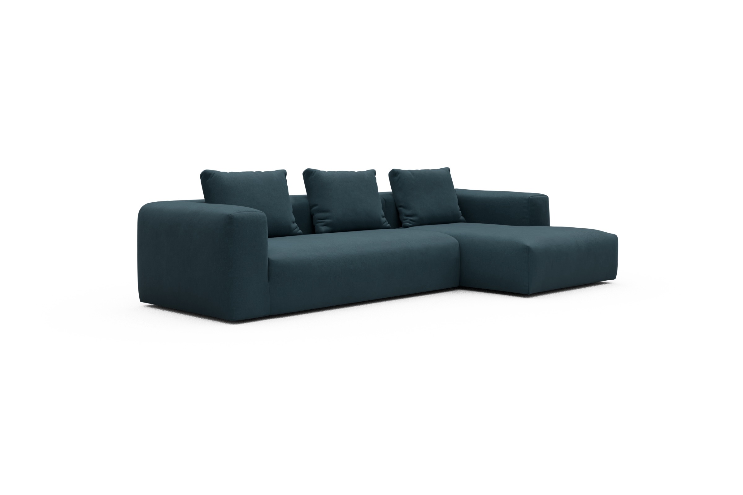 Ecksofa Fred Chaiselongue rechts mit 2,5-Sitzer Satya-Indigo