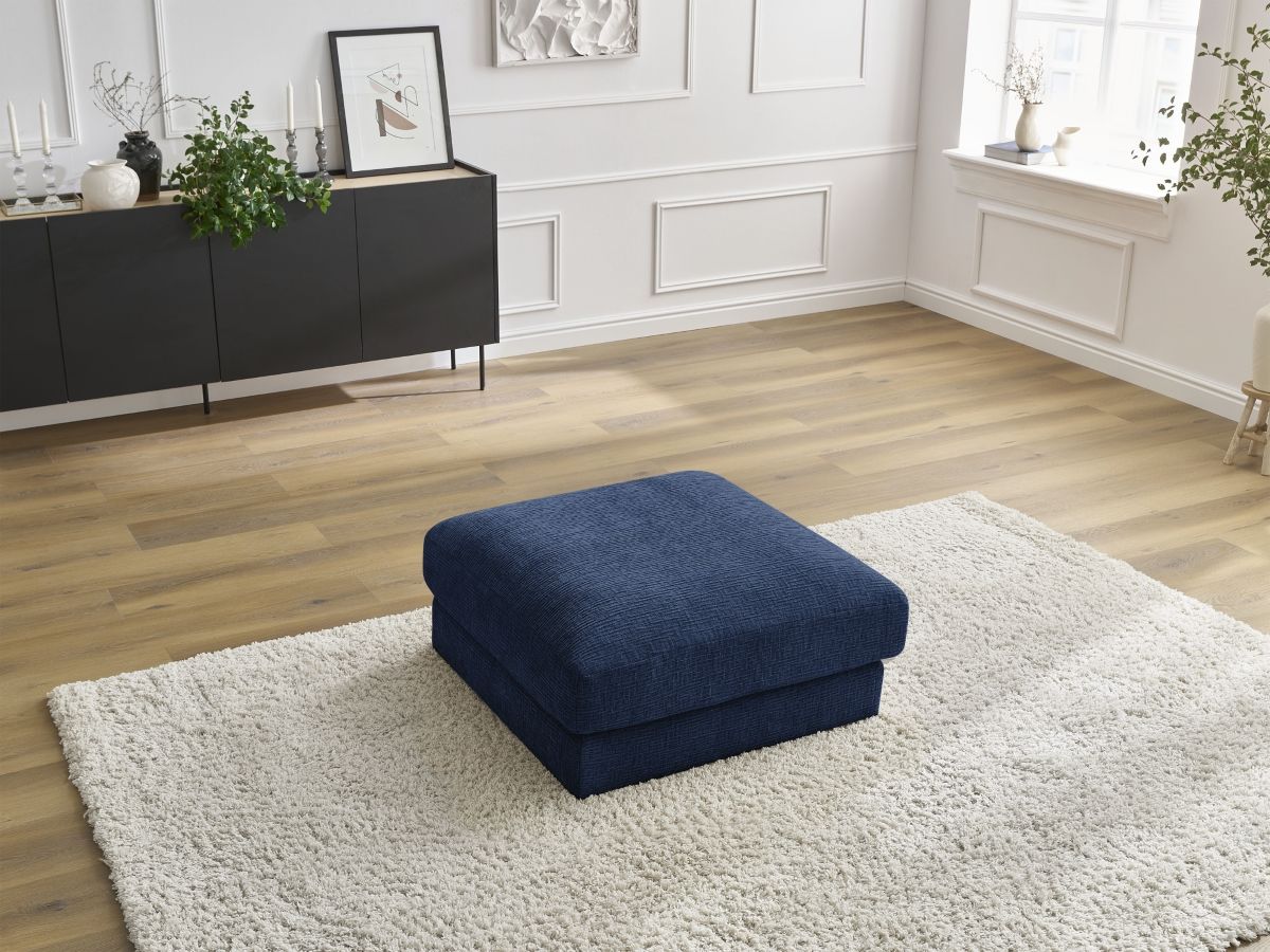 Bobochic Leonard Pouf Strukturstoff Dunkelblau