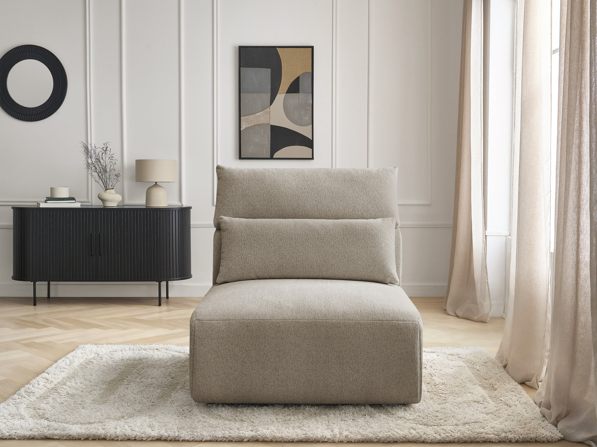 Bobochic Jana Sofamodul 1-Sitzer Melange-Stoff Taupe