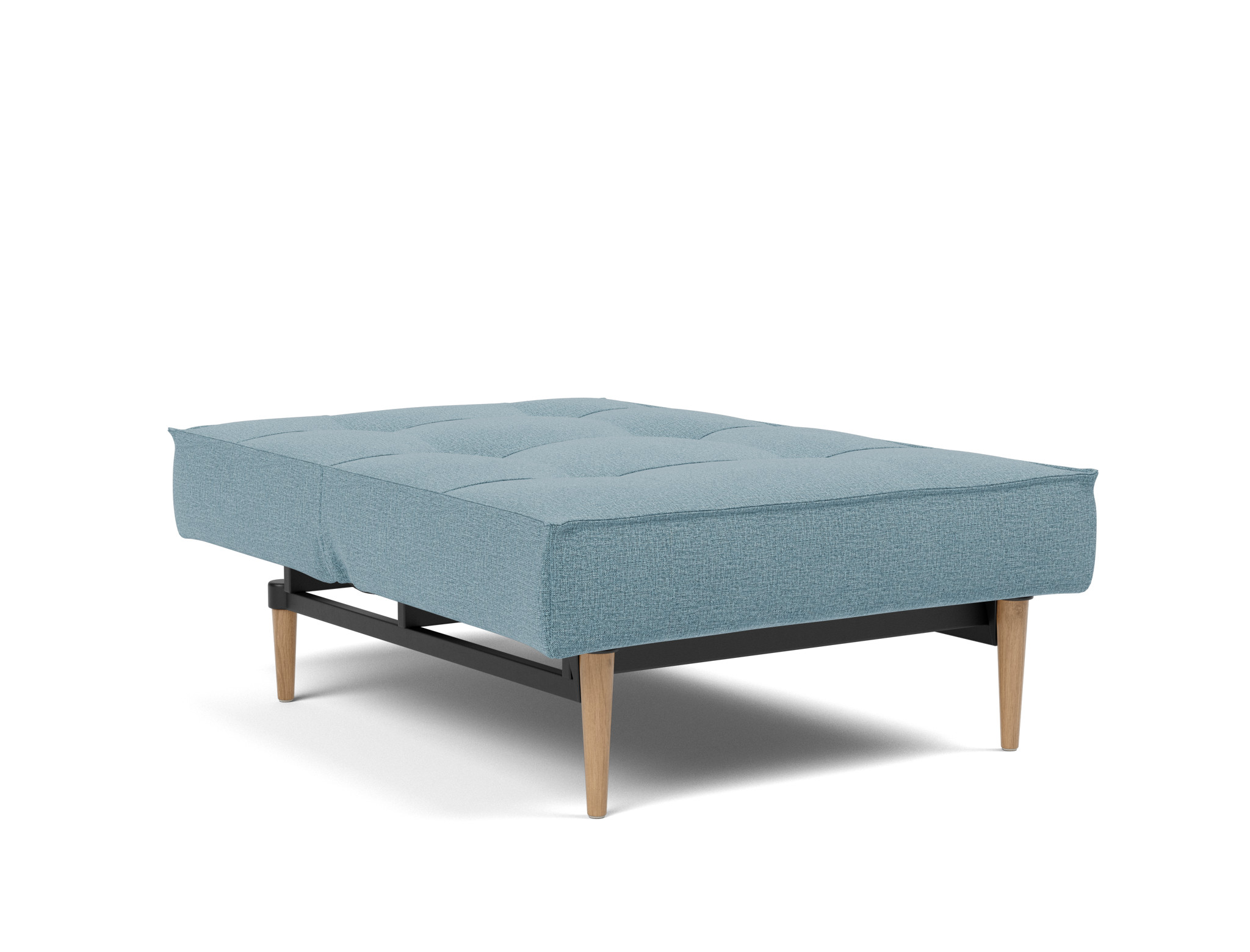 Sessel Splitback Flachgewebe Mixed Dance 525-Light-Blue Beine Styletto Eiche hell