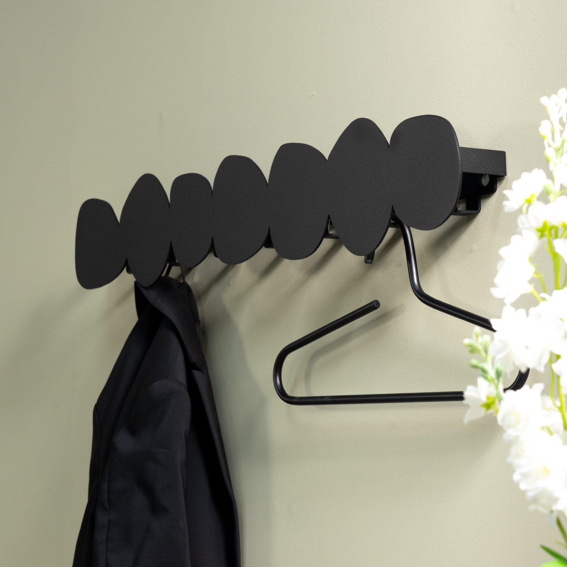 Spinder Design Wandgarderobe Tumulo Large Schwarz