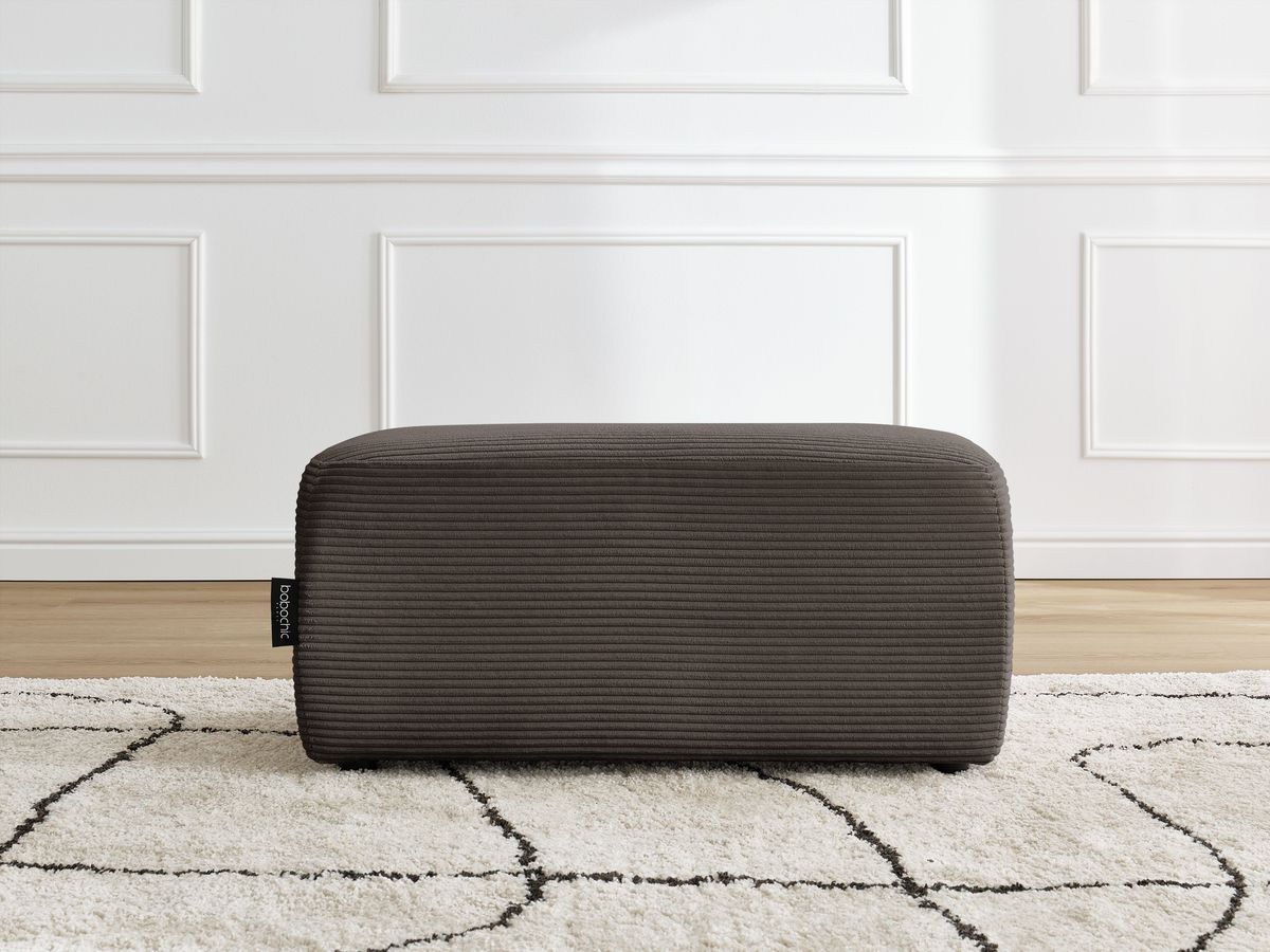 Bobochic Atilla Pouf Cordsamt Taupe