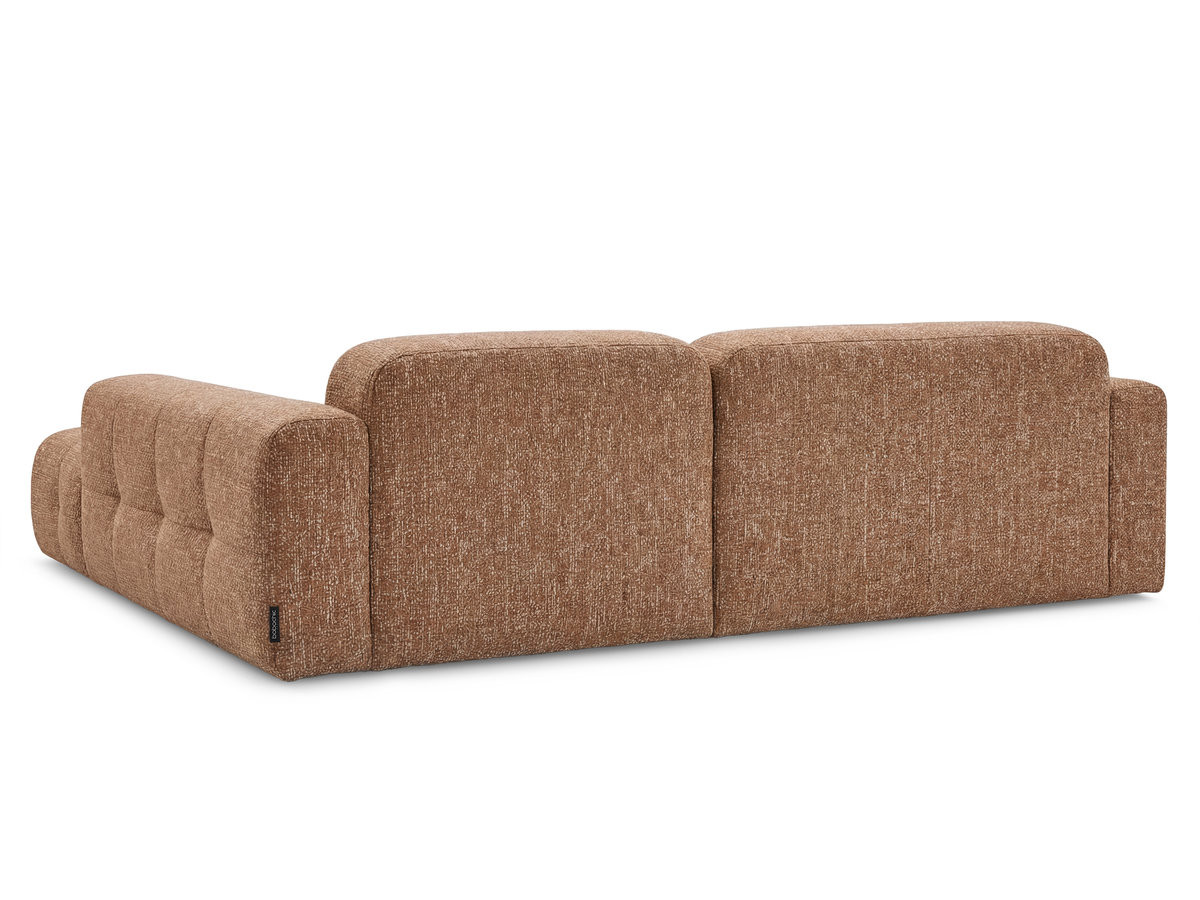 Bobochic Laura Ecksofa Melange-Stoff Orange Ecke rechts