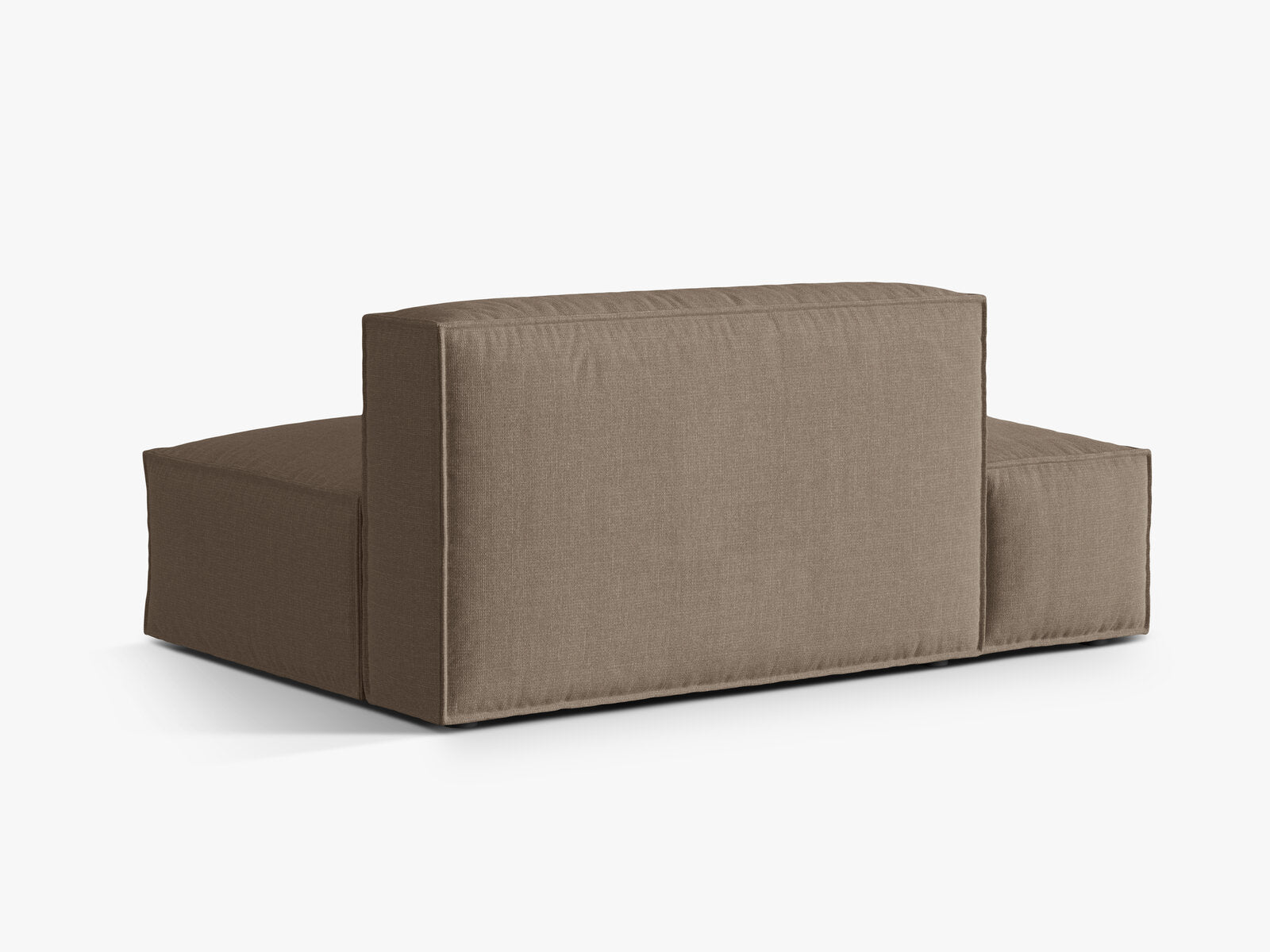 Micadoni Modul Nuria 3-Sitzer Links Strukturierter Stoff Cappuccino