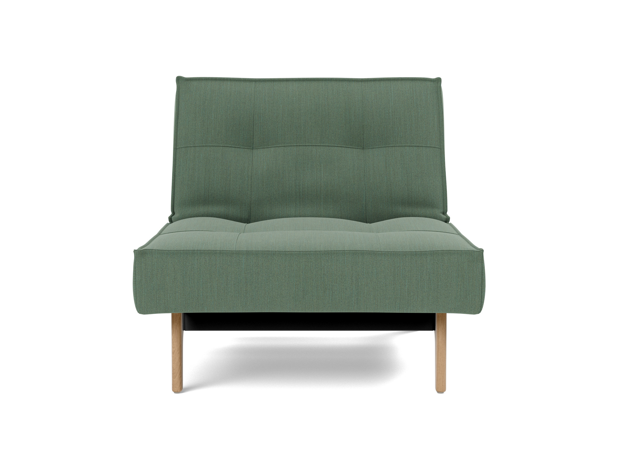 Sessel Splitback Flachgewebe Elegance 518-Green Beine Eiche