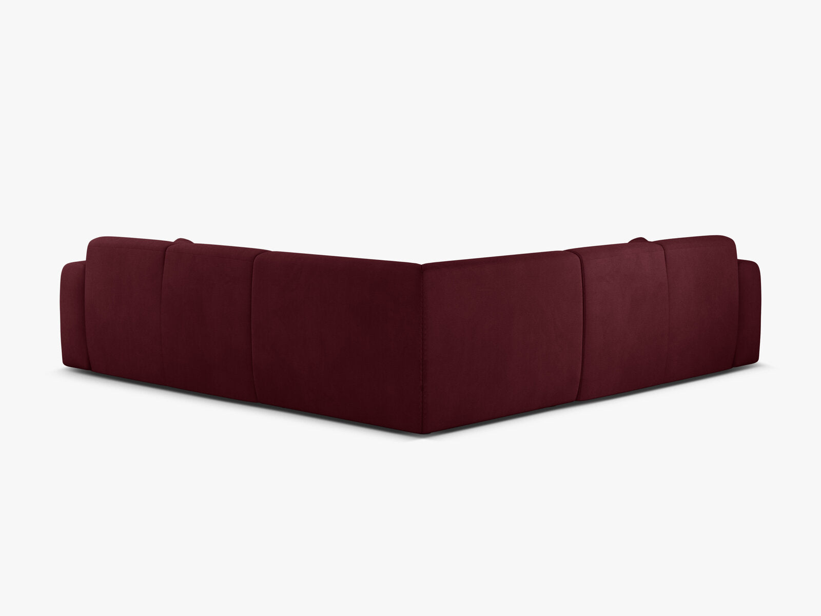 Micadoni Ecksofa Molino 5-Sitzer Strukturierter Stoff Rebel Bordeaux