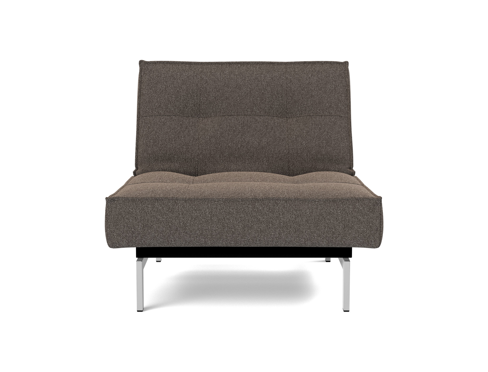 Sessel Splitback Boucle Skandi 530-Taupe Beine Chrom